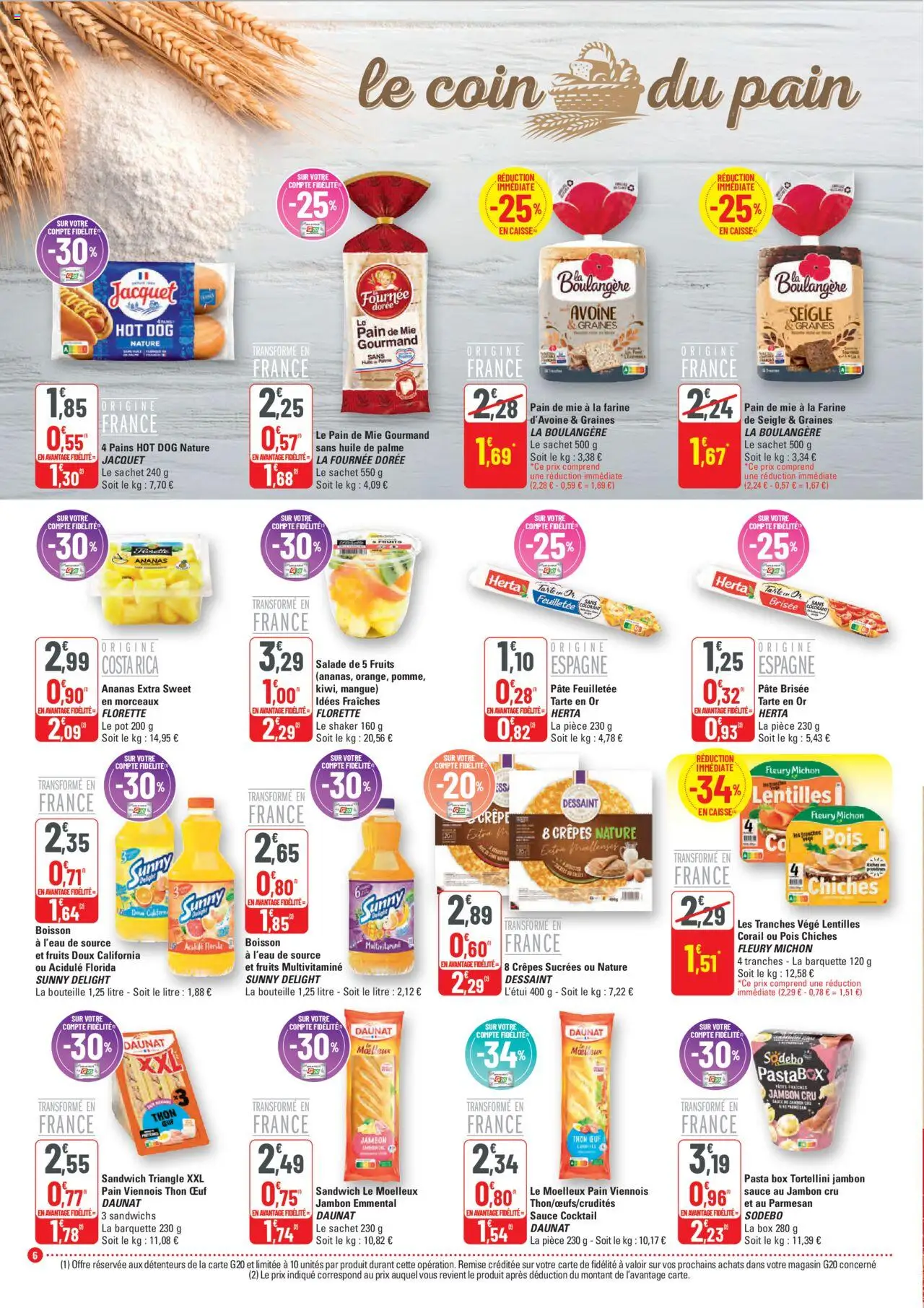  | Page: 7 | Produits: Jambon Cru, Emmental, Hot dog, Huile