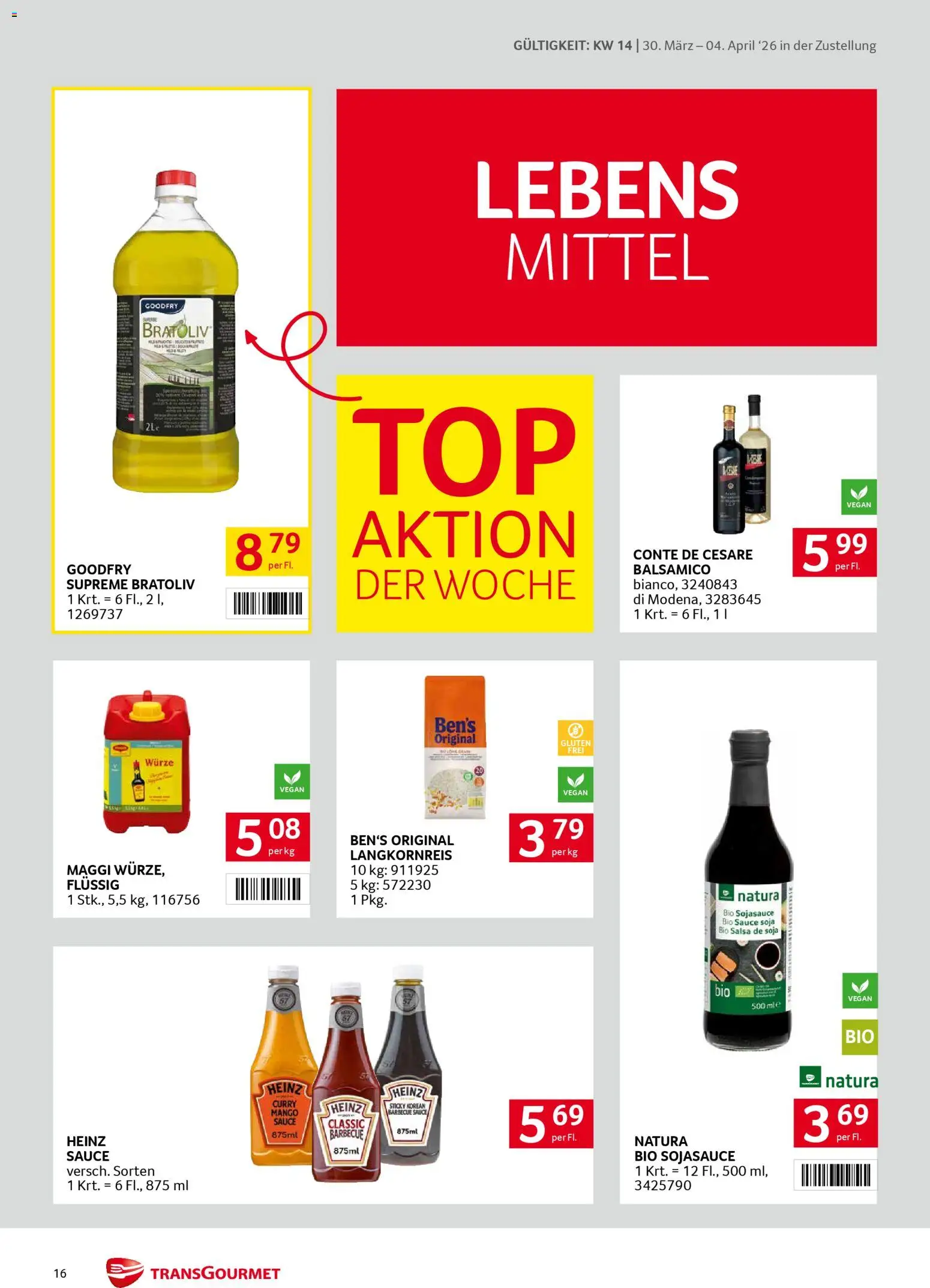 Transgourmet Zustellaktion gültig ab 30.03.2026 | Seite: 16 | Produkte: Mango
