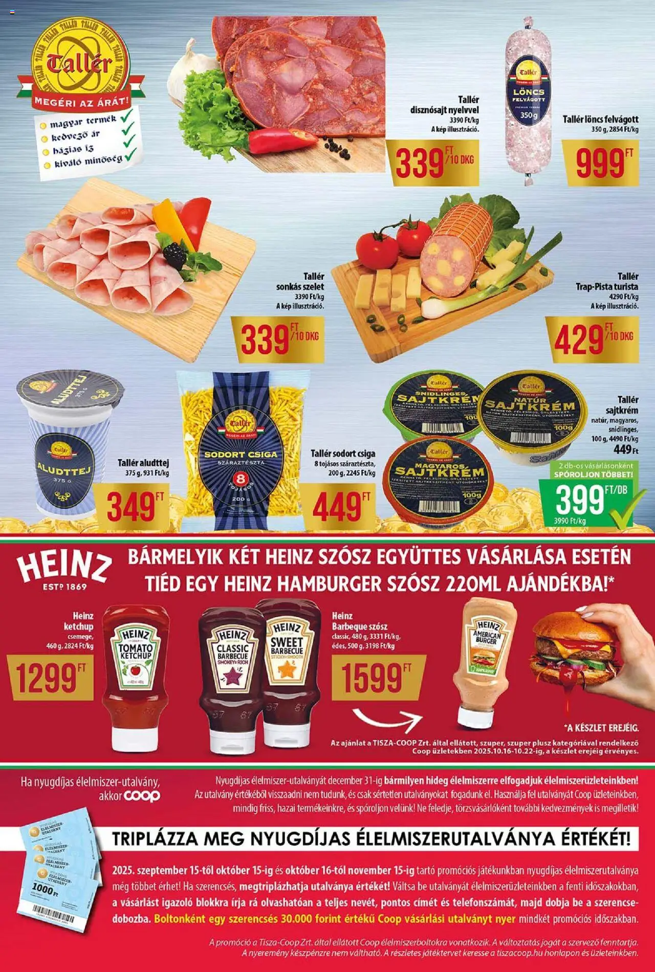 COOP akciós ujság - amely érvényes a következő dátumtól: 16.10.2025 | Oldal: 4 | Termékek: Löncs, Aludttej, Száraztészta, Felvágott