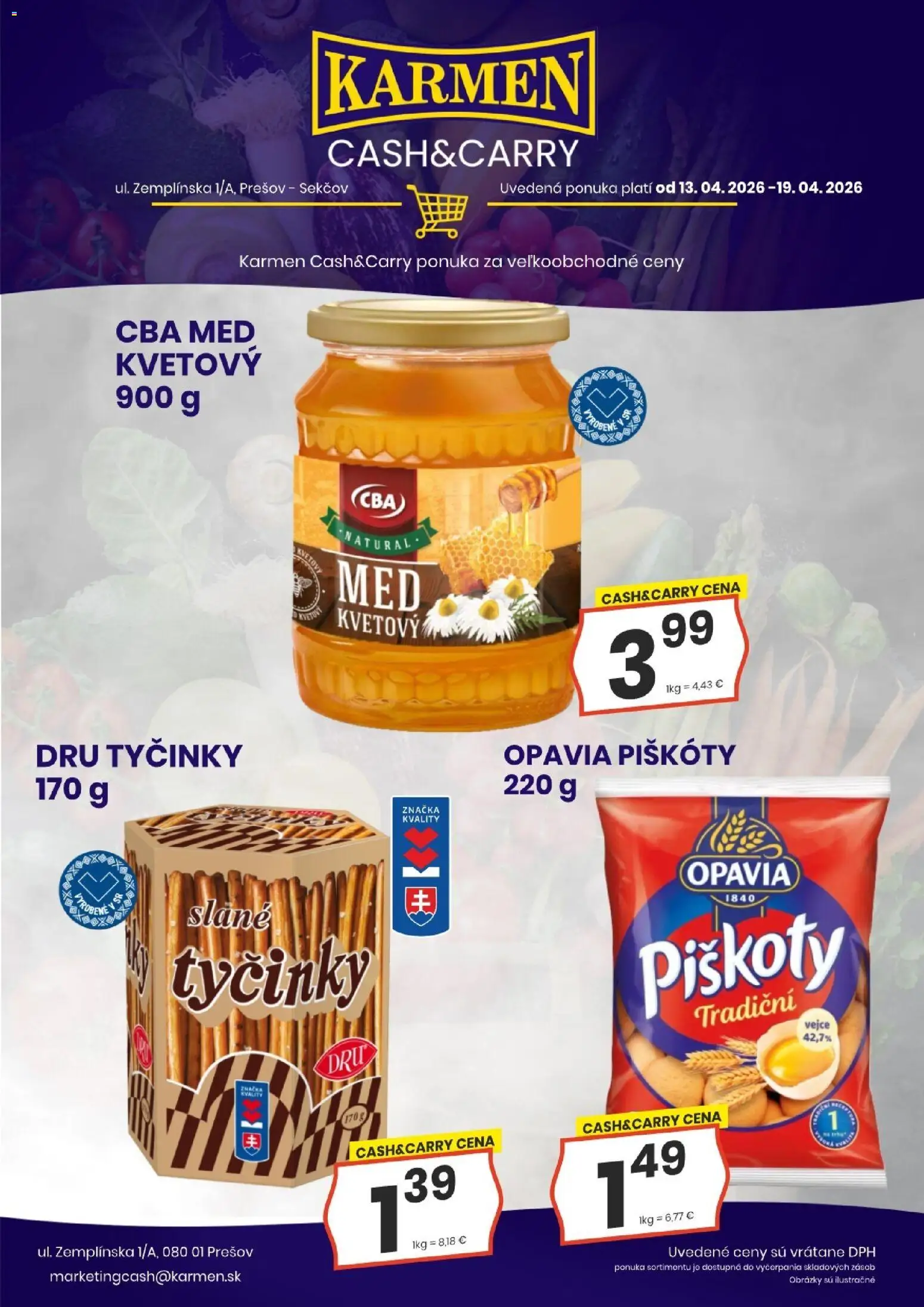 Nové KARMEN CBA akcie – leták je platný od 13.04.2026 | Strana: 7 | Produkty: Med