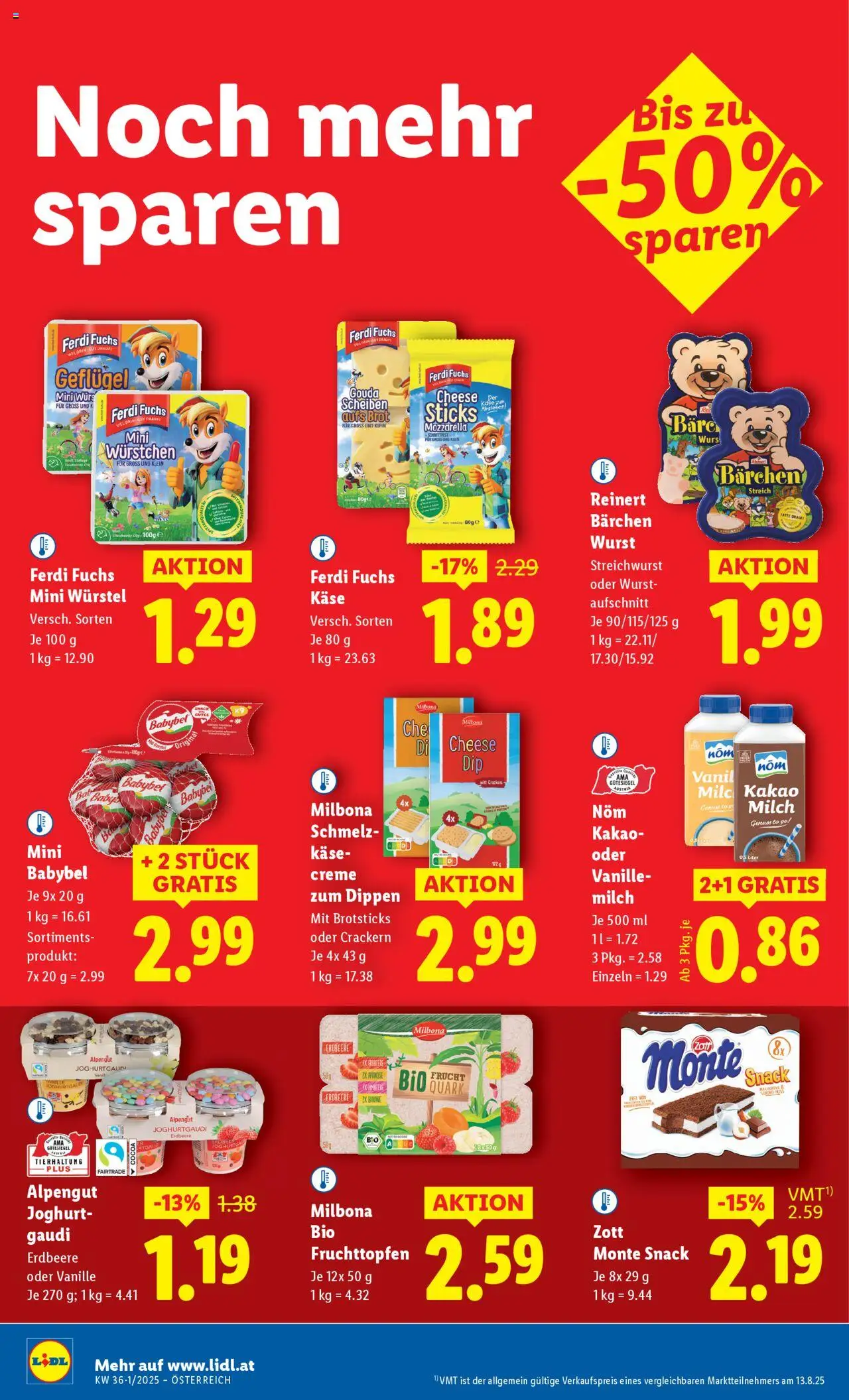 Lidl Flugblatt - Eisenstadt, Ebenfurth, Mattersburg gültig ab 28.08.2025 | Seite: 38 | Produkte: Milch, Käse, Joghurt, Brot