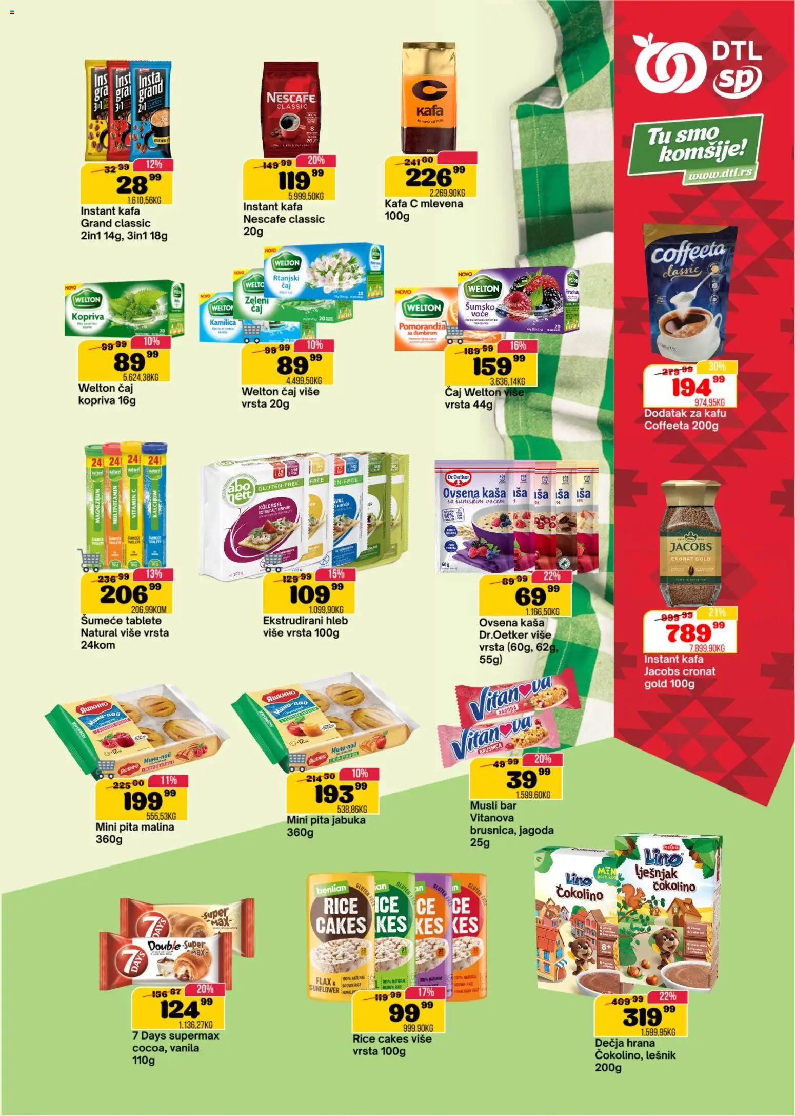 Senta Promet katalog - važi od 08.04.2026 | Strana: 5 | Proizvode: Pita, Hleb, Nescafé, Čaj