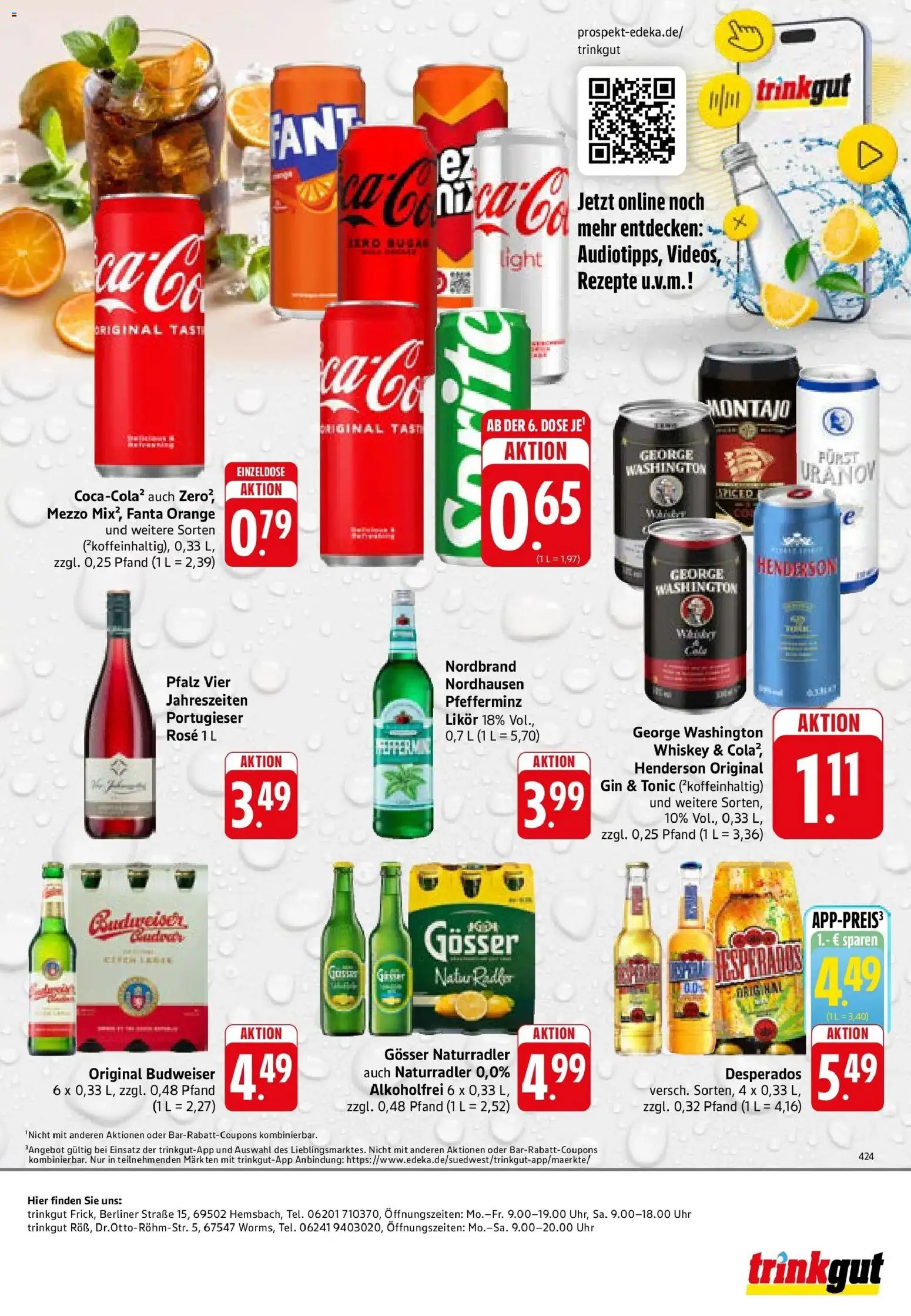 Trinkgut Prospekt Worms	 – gültig ab 27.04.2026 | Seite: 8 | Produkte: Fanta, Gin, Whiskey, Uhr