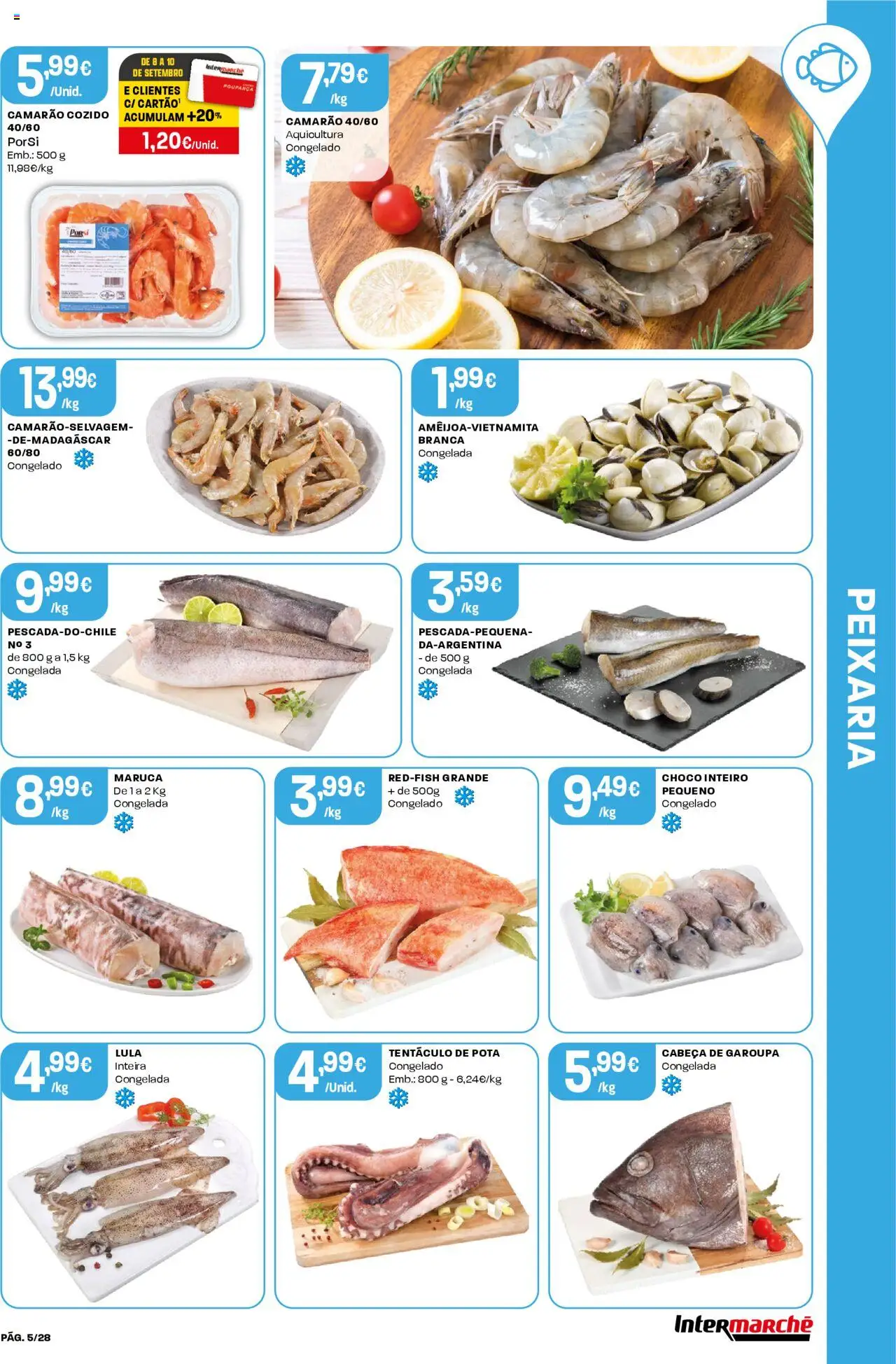 Intermarché folheto │ válido de 04.09.2025 | Página: 5 | Produtos: Camarão