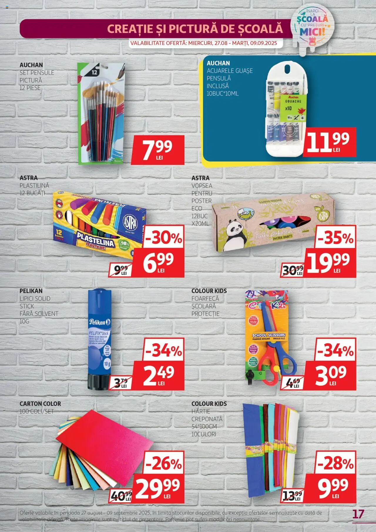 Catalog Auchan – valabil de la 27.08.2025 | Pagină: 17 | Produse: Vopsea, Mici