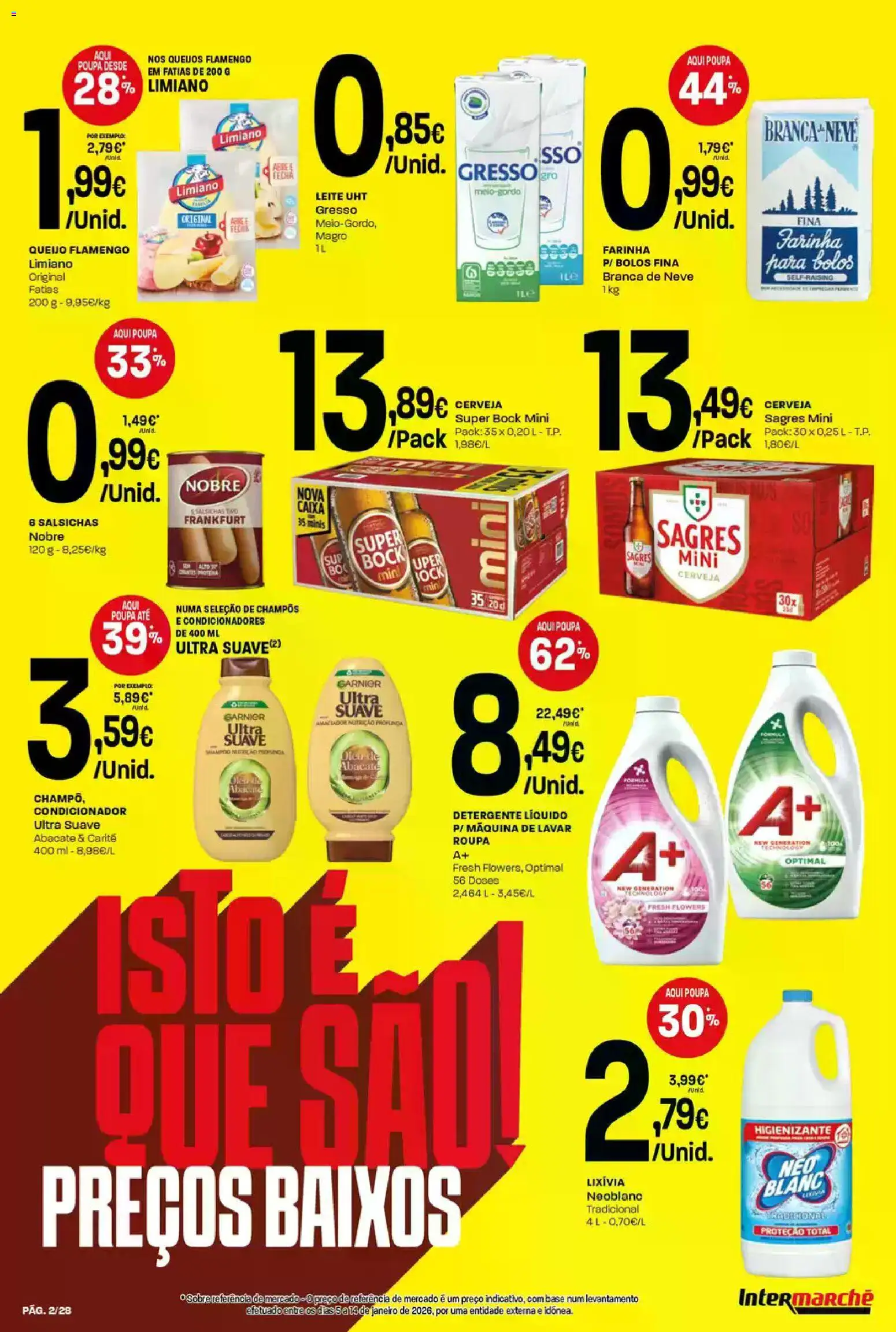 Intermarché Folheto Contact │ válido de 12.02.2026 | Página: 2 | Produtos: Super bock, Leite, Queijo, Abacate