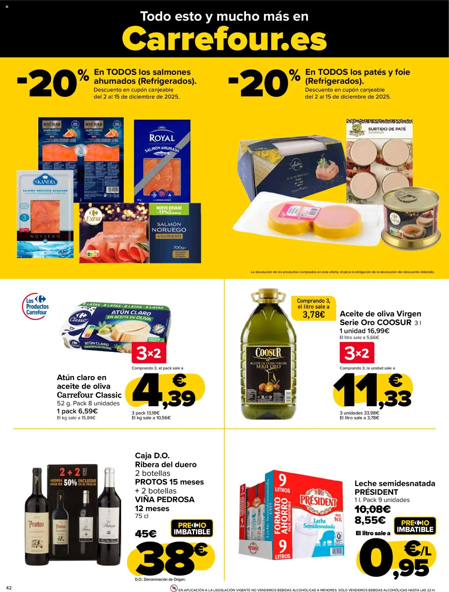 Carrefour - Black Friday │ válido desde el 20.11.2025 | Página: 42 | Productos: Leche, Aceite, Paté, Atún claro