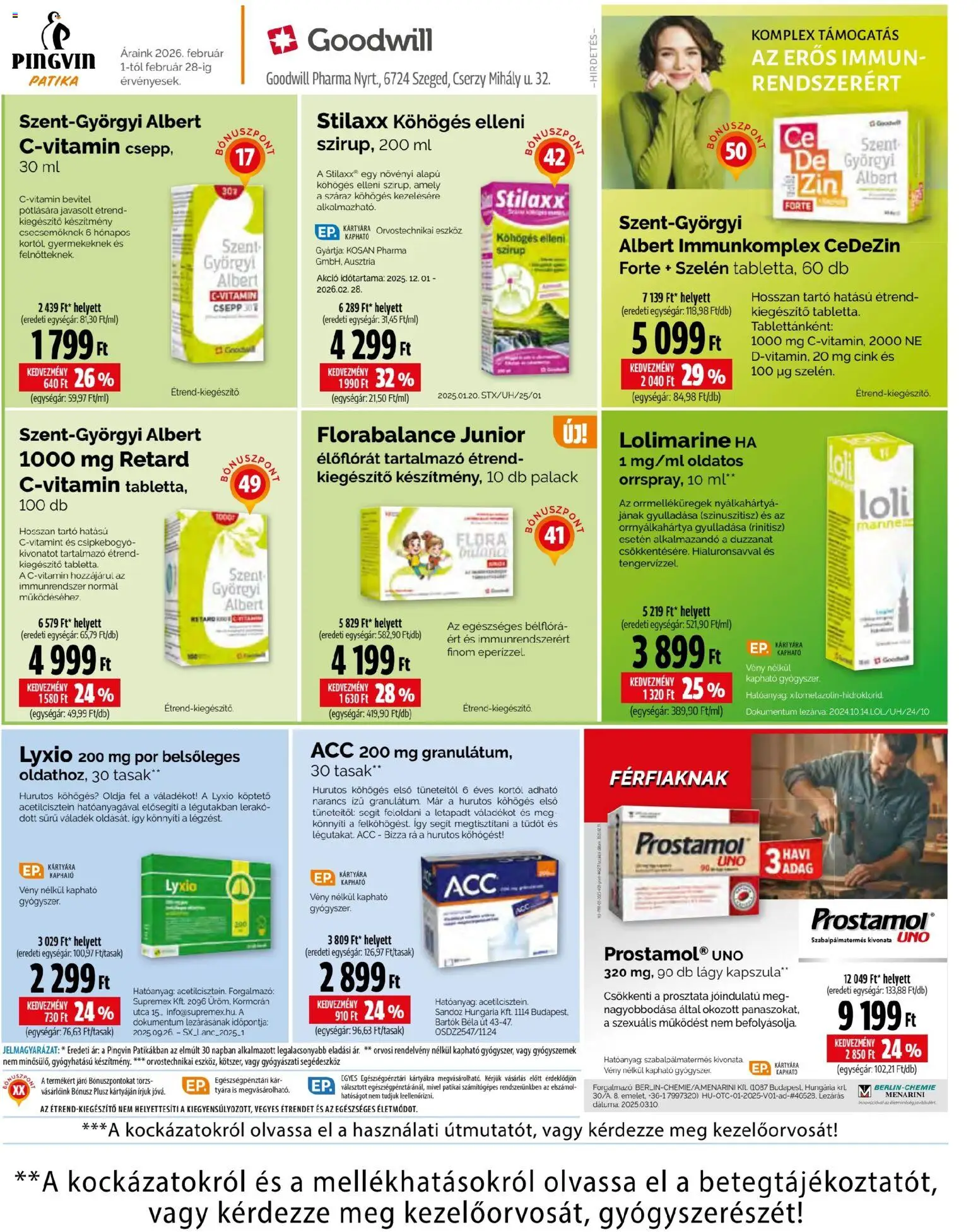 Pingvin Patika akciós ujság - amely érvényes a következő dátumtól: 01.02.2026 | Oldal: 11 | Termékek: Narancs