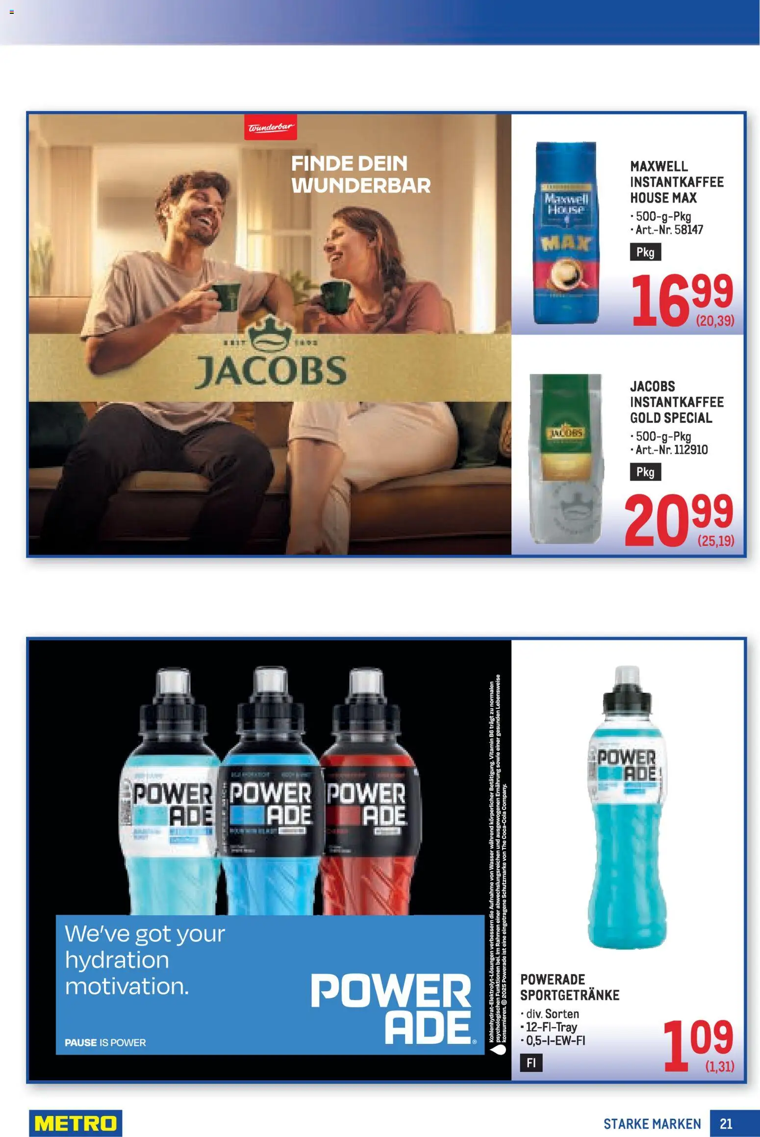 Metro angebote Starke Marken gültig ab 30.04.2026 | Seite: 21 | Produkte: Wasser