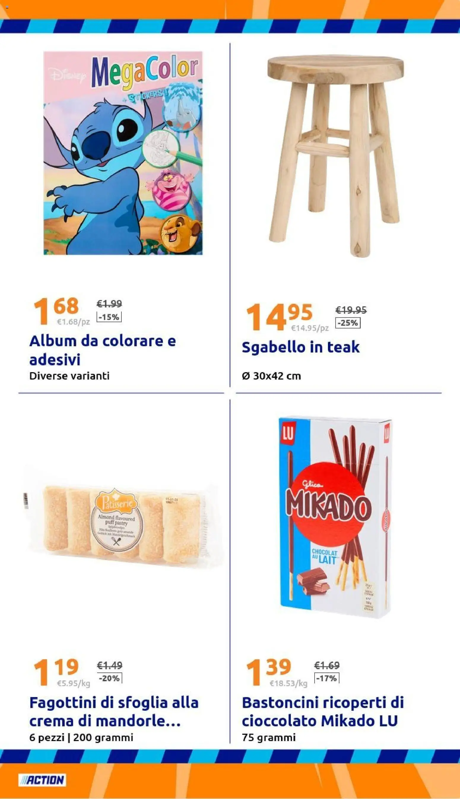 Volantino Action del 31.12.2025 | Pagina: 19 | Prodotti: Crema, Cioccolato, Mandorle, Sgabello