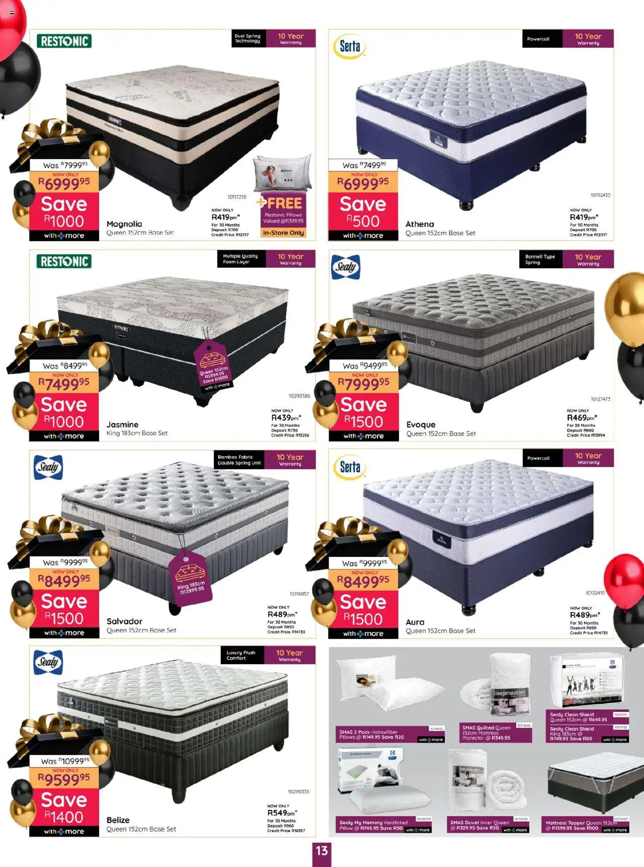 Bradlows Specials │ valid from 19.06.2025 | Page: 13 | Products: Duvet, Mattress, Pillow, Foam