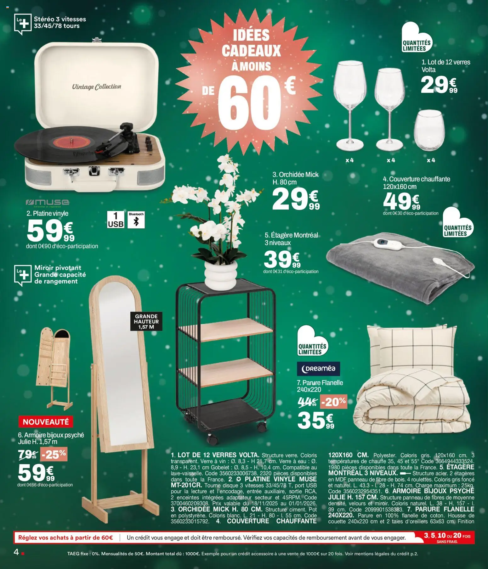 {H1} | Page: 4 | Produits: USB, Couverture chauffante, Miroir, Couette