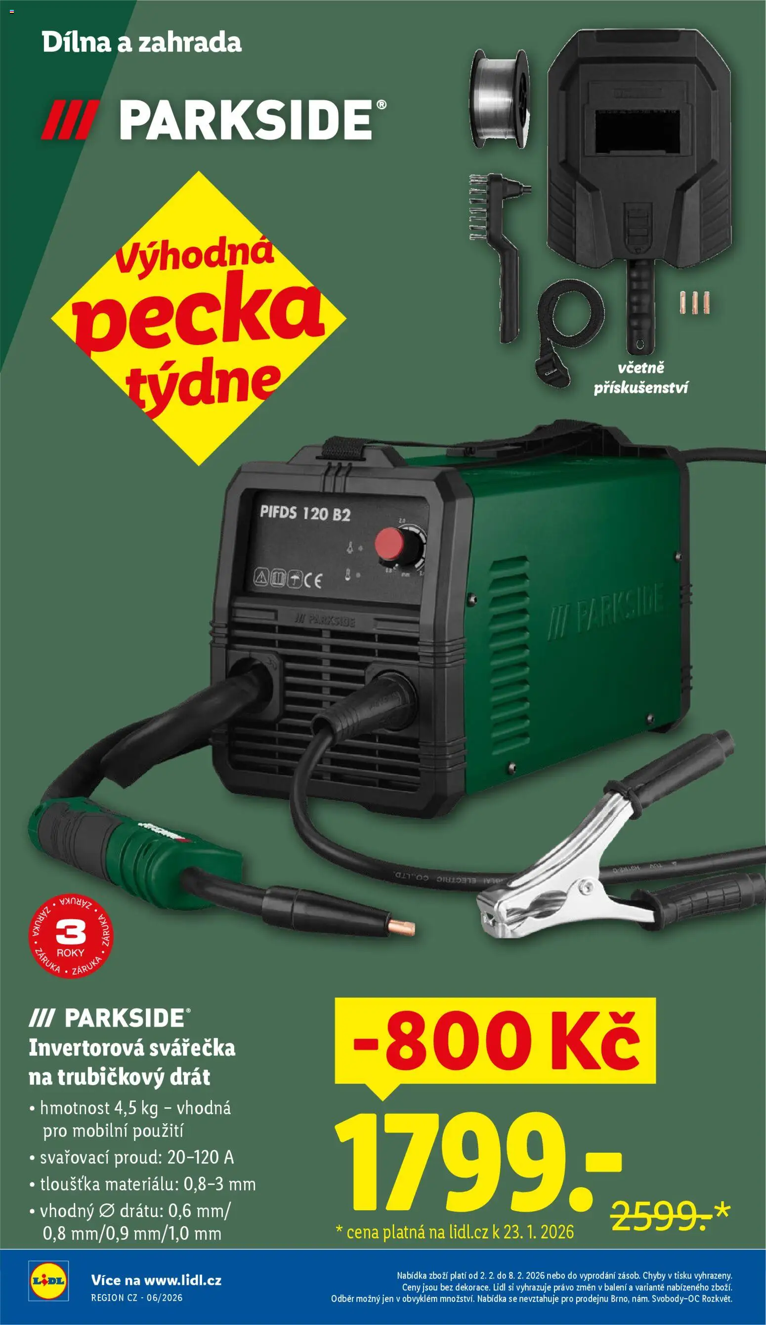 Lidl leták od 02.02.2026 | Strana: 6 | Produkty: Parkside, Zahrada, Svářečka, Invertorová svářečka