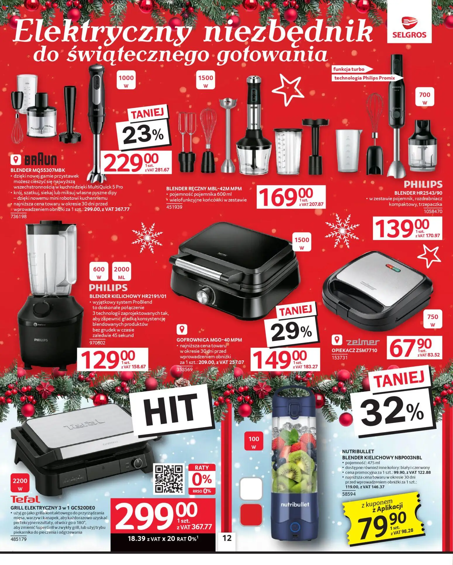 Selgros cash&carry Gazetka - Oferta przemysłowa od 04.12.2025 | Strona: 14 | Produkty: Blender ręczny, Trzepaczka, Blender, Tefal