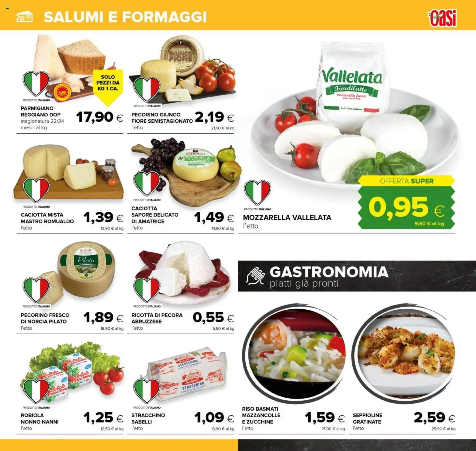 Volantino Oasi del 12.03.2026 | Pagina: 7 | Prodotti: Mazzancolle, Mozzarella, Ricotta, Robiola