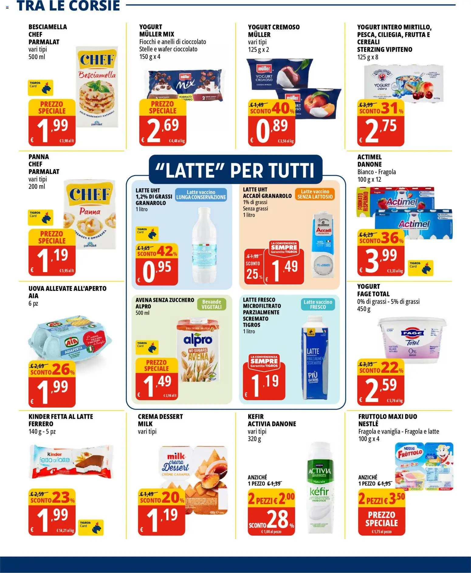 Volantino Tigros del 11.02.2026 | Pagina: 13 | Prodotti: Uova, Panna, Fiocchi, Zucchero