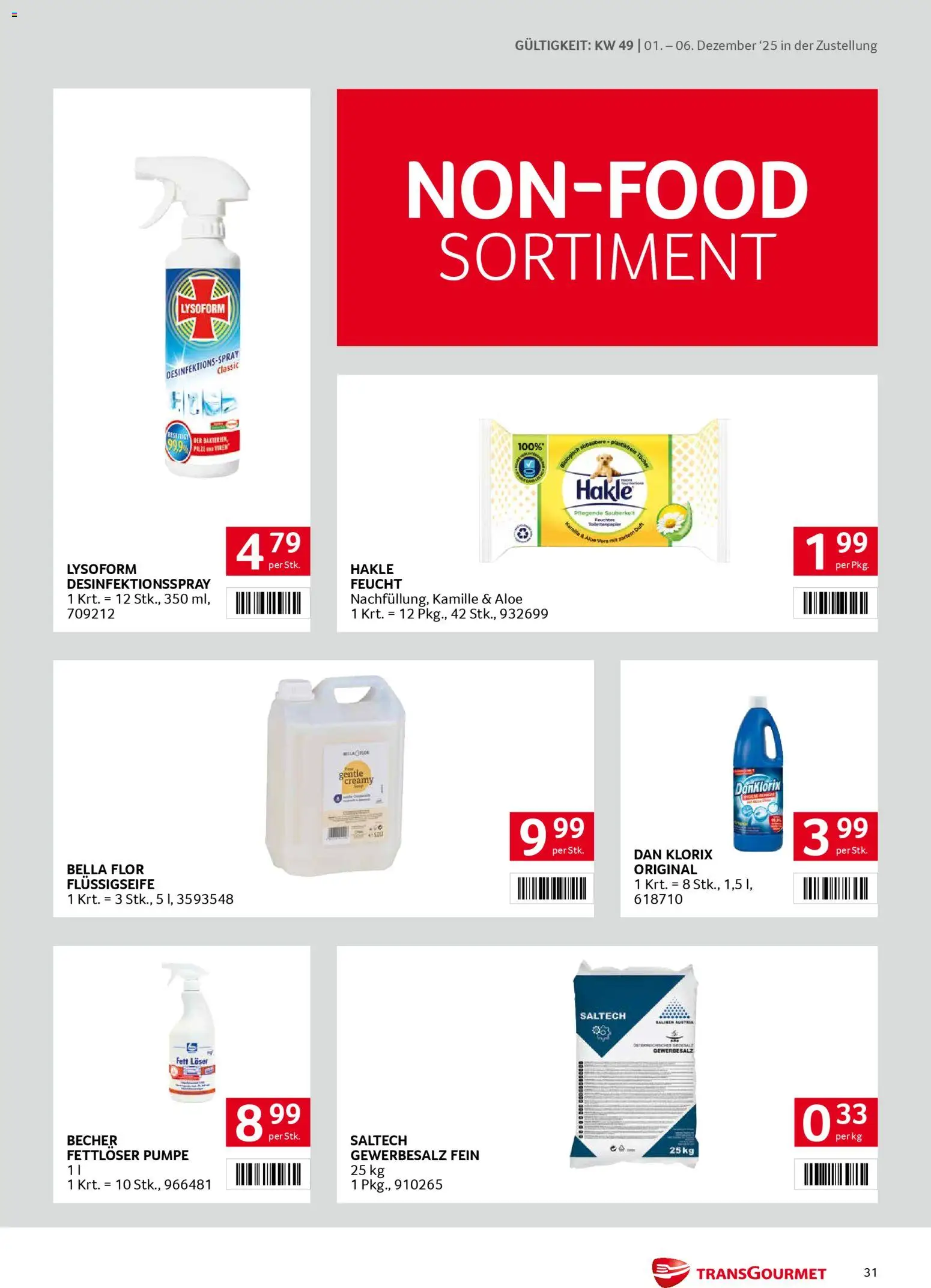 Transgourmet Zustellaktion gültig ab 01.12.2025 | Seite: 31