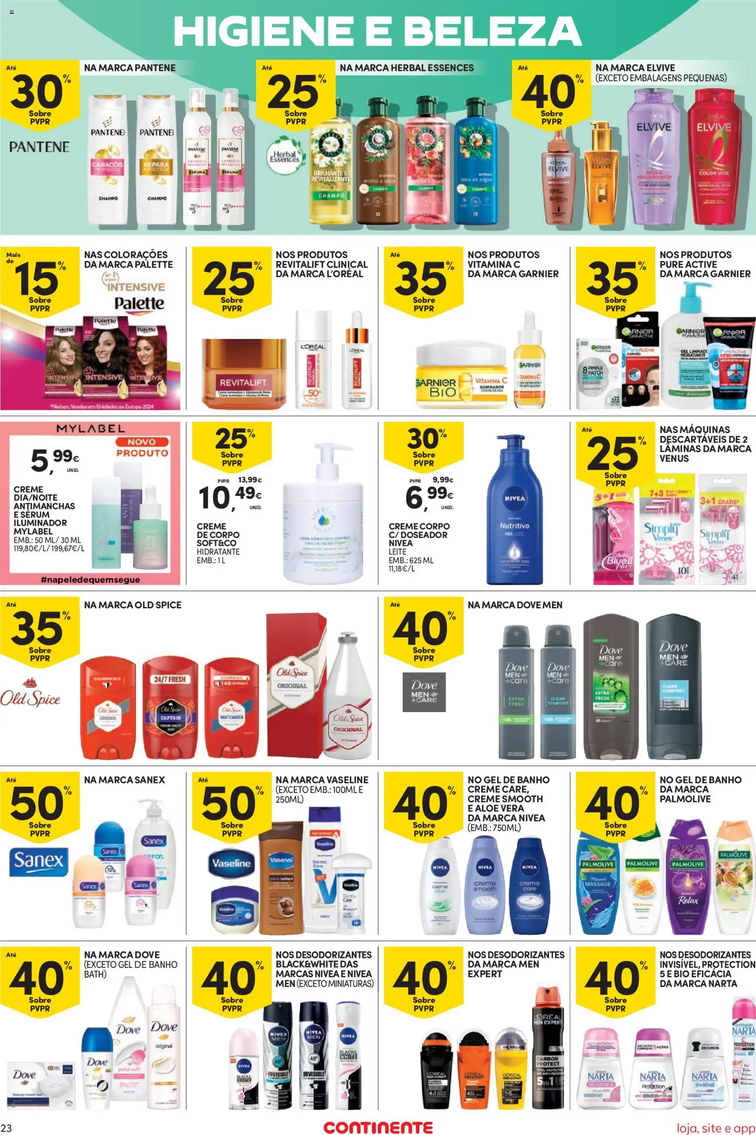 Continente Semanal Continente Bom Dia │ válido de 06.01.2026 | Página: 23 | Produtos: Iluminador, Leite, Óleo, Vitamina c