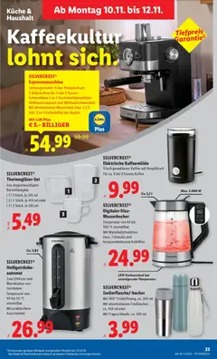 Lidl Flugblatt ab 06.11.2025 gültig | Seite: 35 | Produkte: Wasserkocher, Kaffee