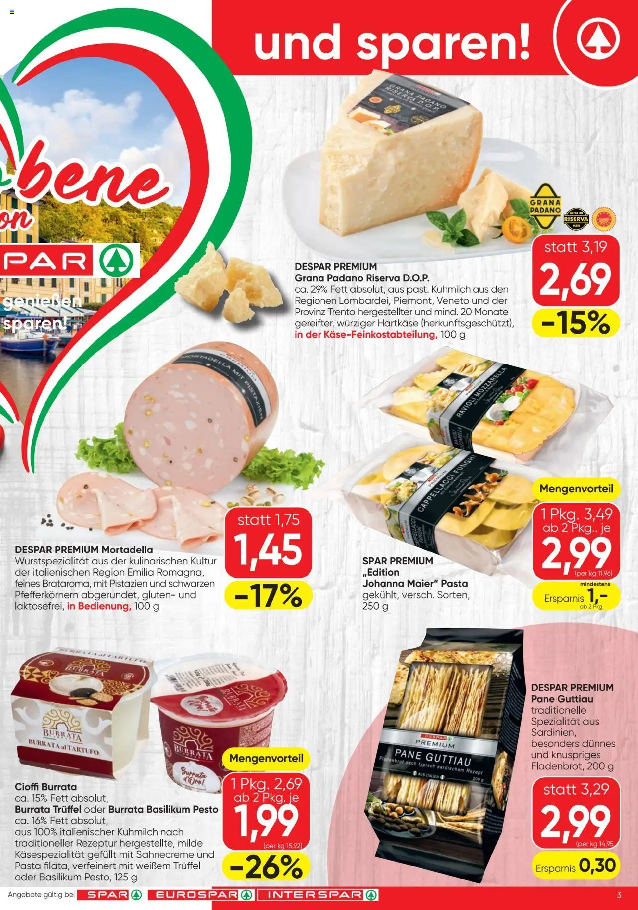Spar Flugblatt gültig ab 03.07.2025 | Seite: 3 | Produkte: Pasta