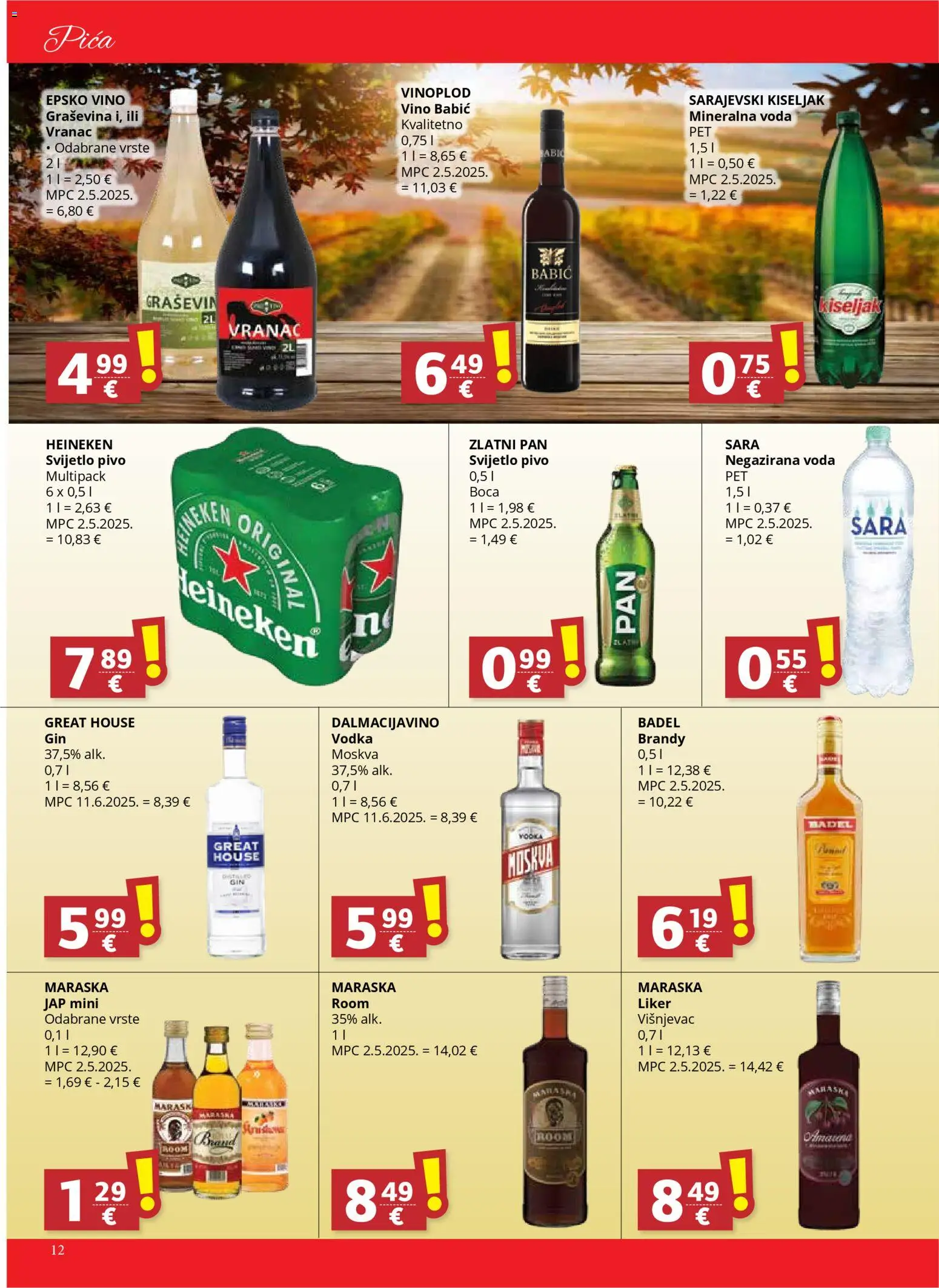 Djelo katalog | vrijedi od 03.12.2025 | Stranica: 12 | Proizvodi: Pica, Pivo, Liker, Vodka