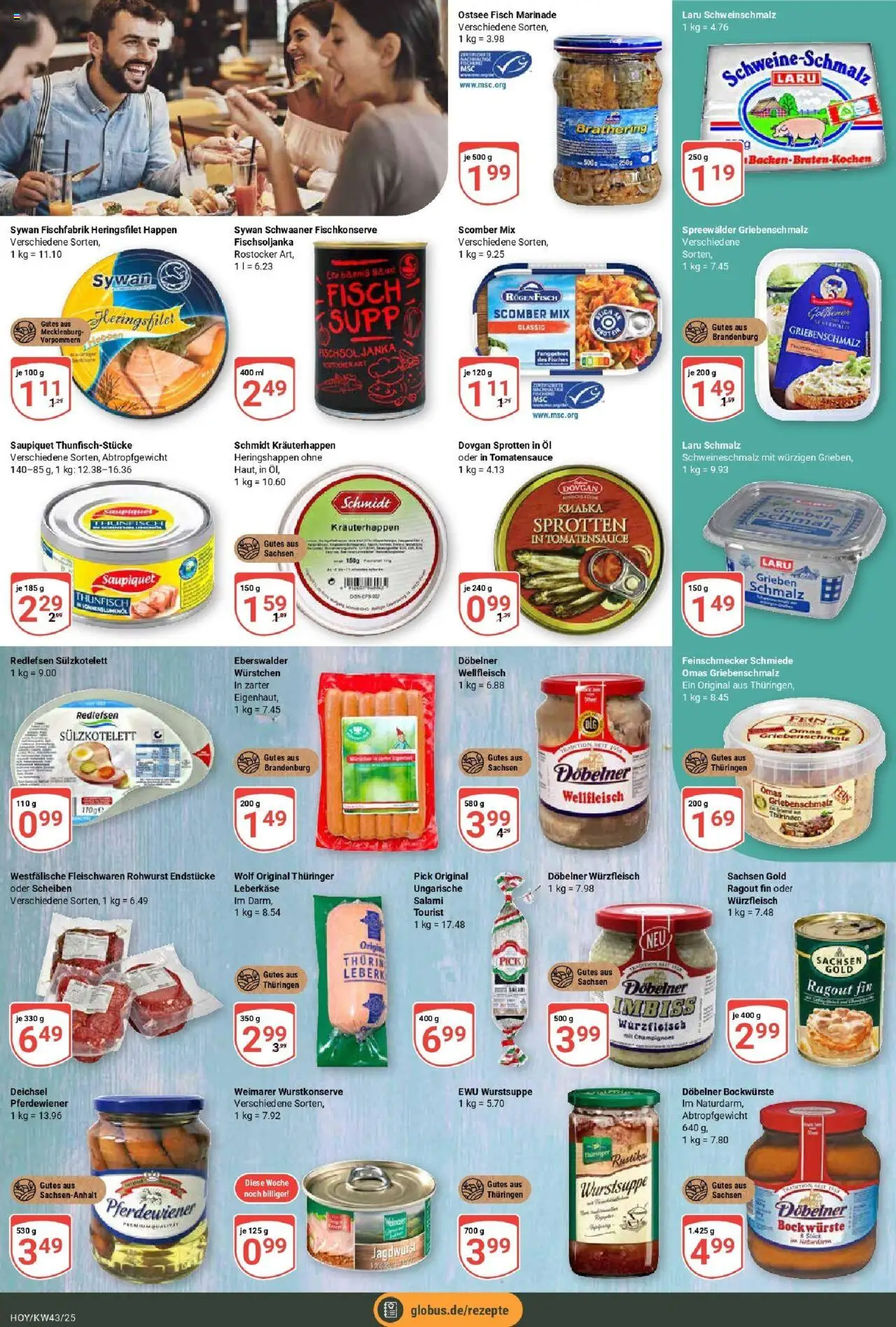 Globus prospekt Hoyerswerda	 – gültig ab 19.10.2025 | Seite: 12 | Produkte: Öl, Thunfisch, Salami, Leberkase