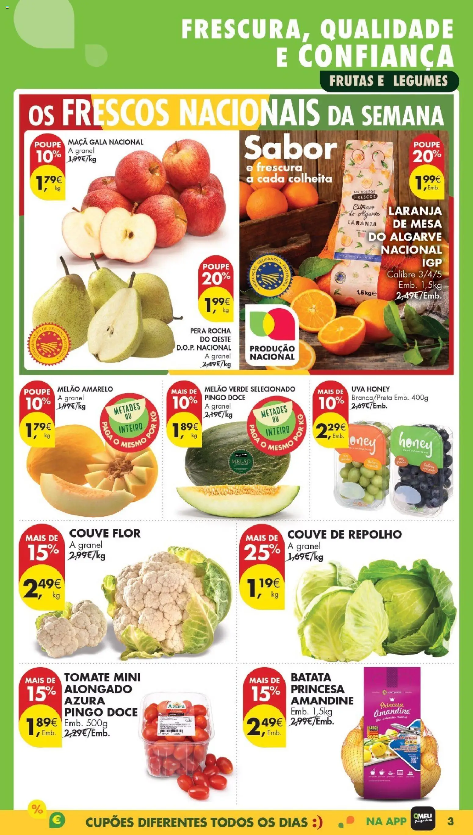 Pingo Doce Poupe Esta Semana Madeira │ válido de 24.02.2026 | Página: 3 | Produtos: Batata, Mesa, Tomate, Melão