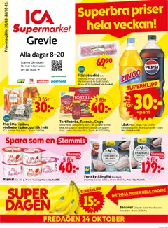 ICA Supermarket - Grevie - Förhandsvisning av reklamblad från butik ICA Supermarket aktuell från 20.10.2025