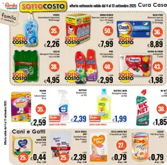 Volantino Famila del 04.09.2025 | Pagina: 12 | Prodotti: Detergente, Crocchette, Asciugatutto, WC