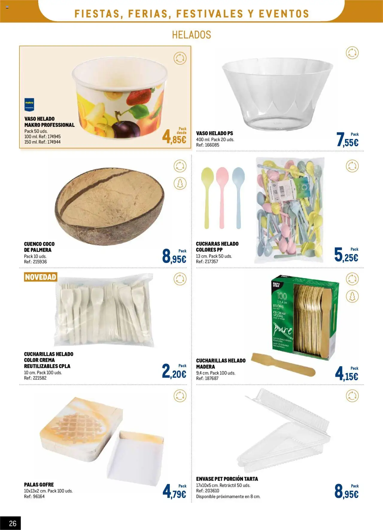 Makro - Desechables Take Away Canarias │ válido desde el 07.07.2025 | Página: 26 | Productos: Τυρόπιτα, Crema, Helado