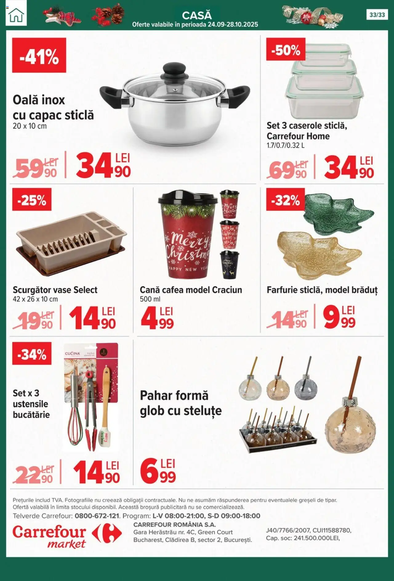 Noul catalog Carrefour – valabil de la 01.10.2025 | Pagină: 34 | Produse: Caserole, Oală, Bucătărie, Farfurie