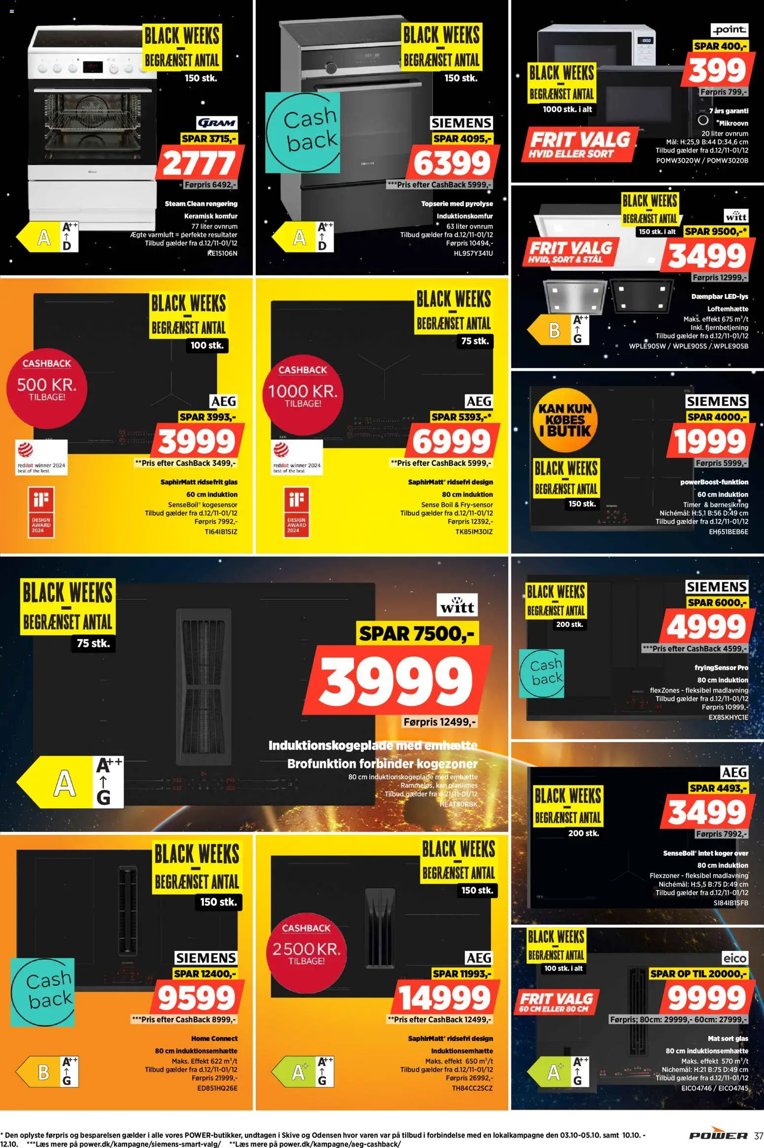 Power tilbudsavis – gyldig fra 12.11.2025 | Side: 37 | Produkter: Komfur