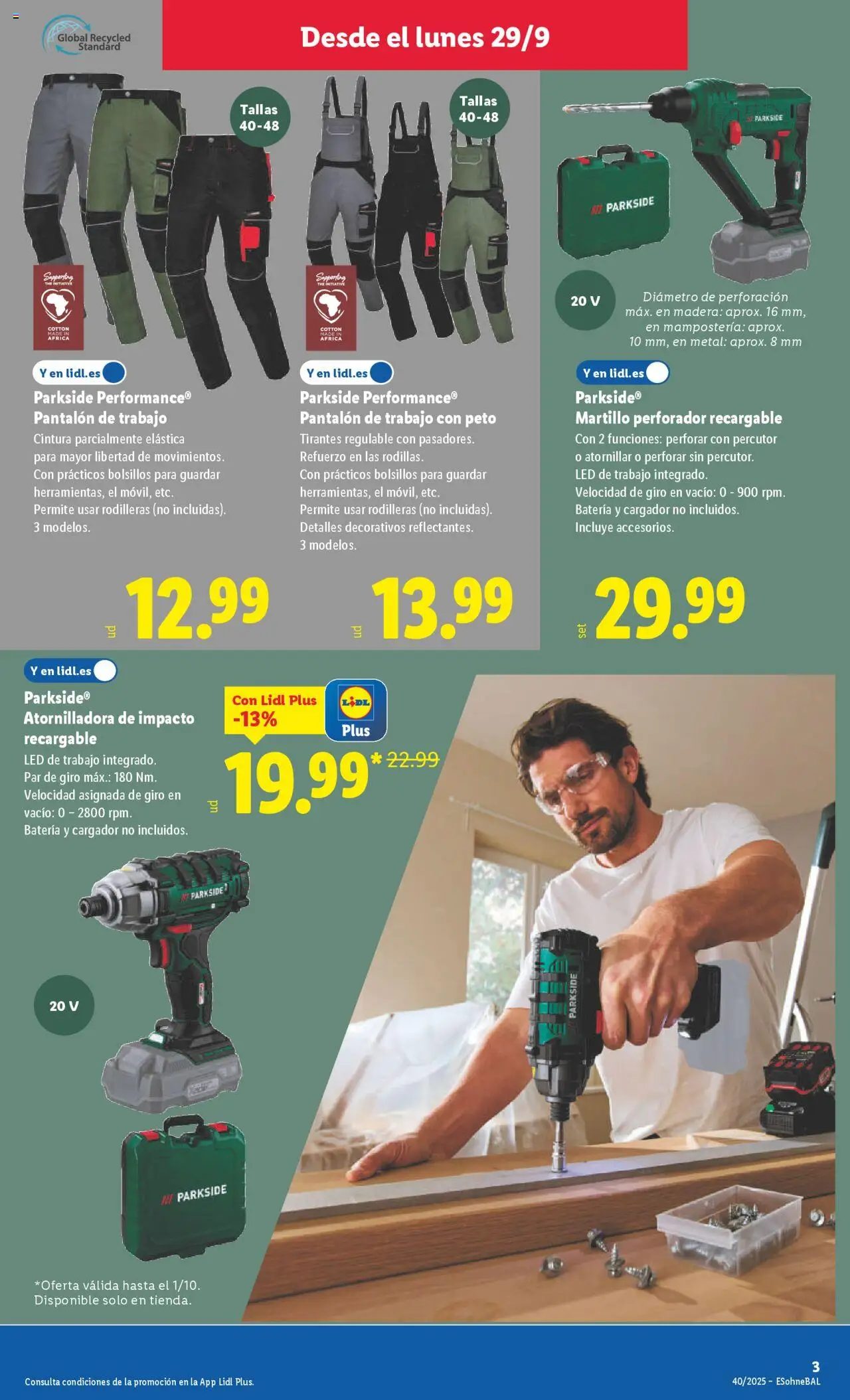 Lidl folleto de bazar │ válido desde el 29.09.2025 | Página: 3 | Productos: Batería