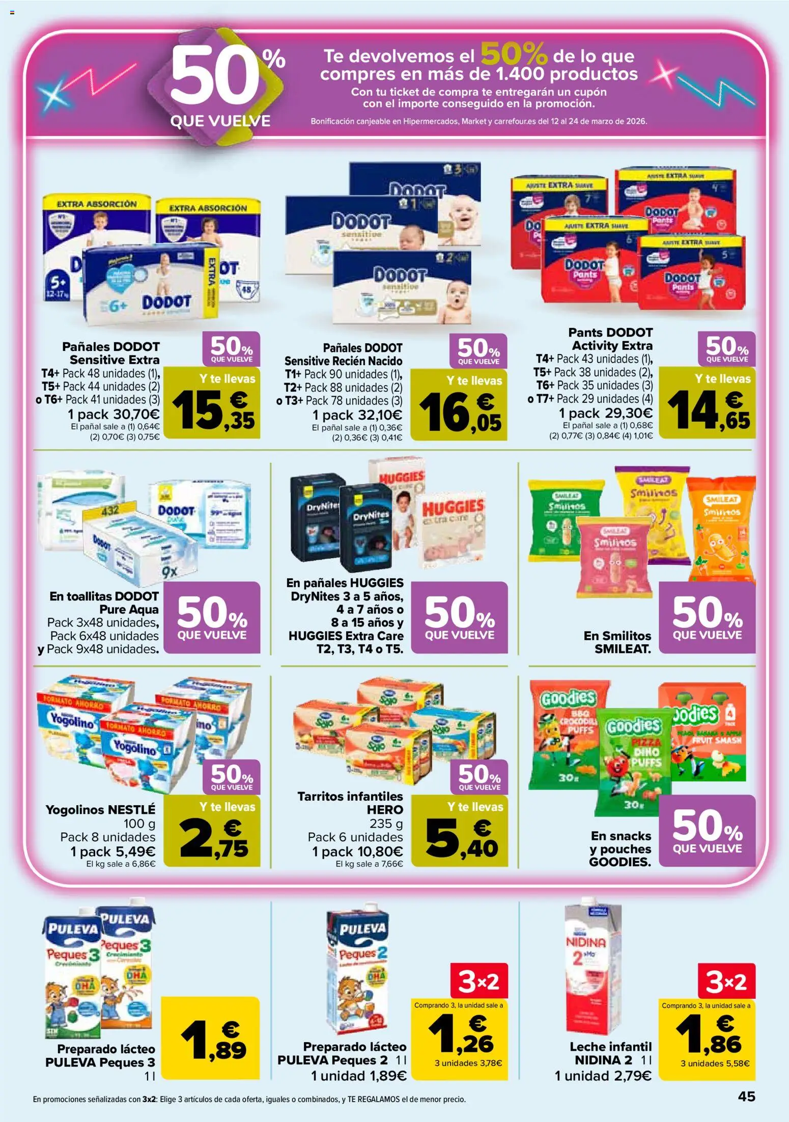 Carrefour folleto │ válido desde el 25.02.2026 | Página: 49 | Productos: Leche, Pizza, Té