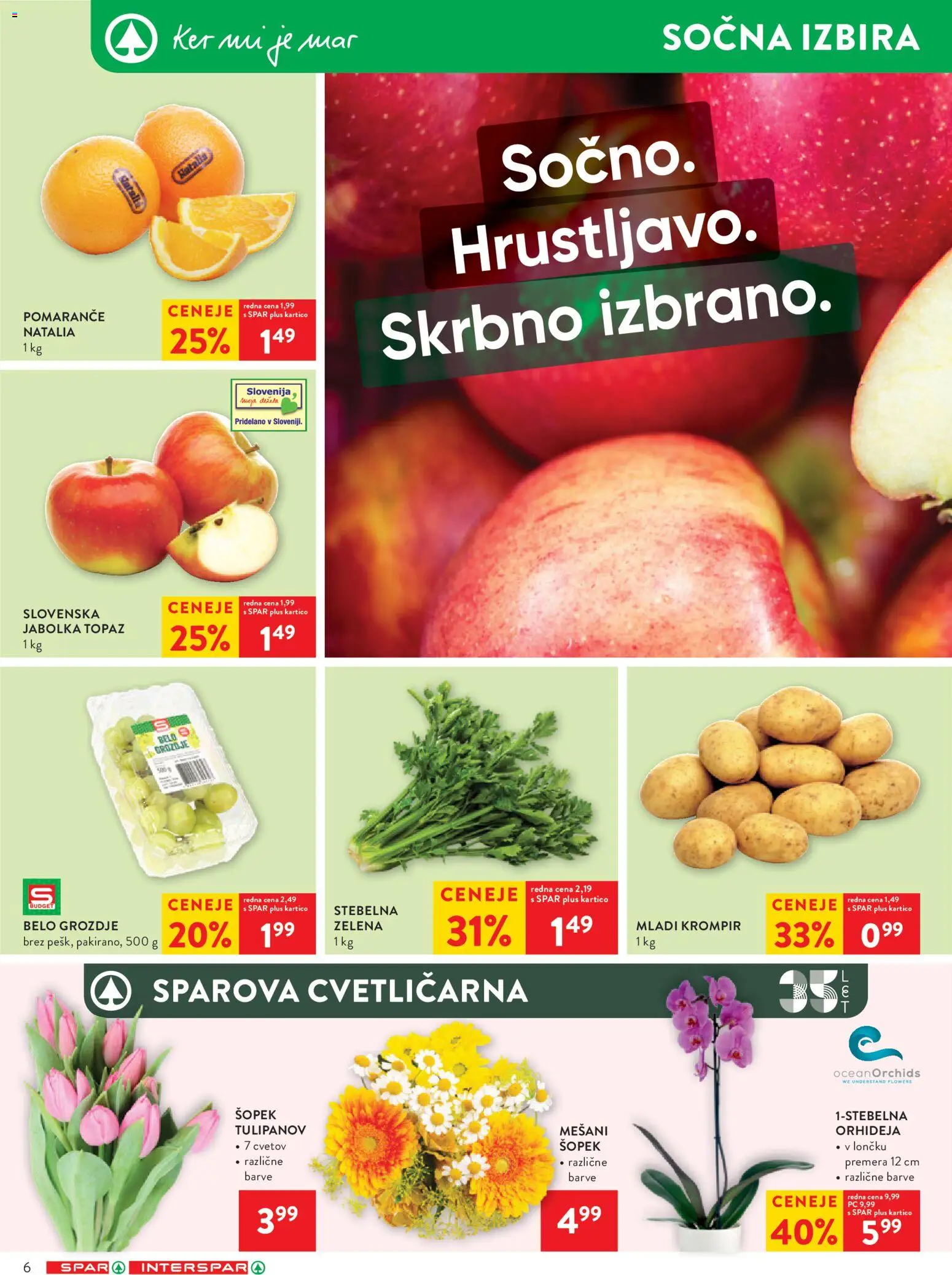 Novi Spar katalog ponudbe – veljaven od 18.02.2026 | Stran: 6 | Izdelki: Grozdje, Šopek, Jabolka, Krompir