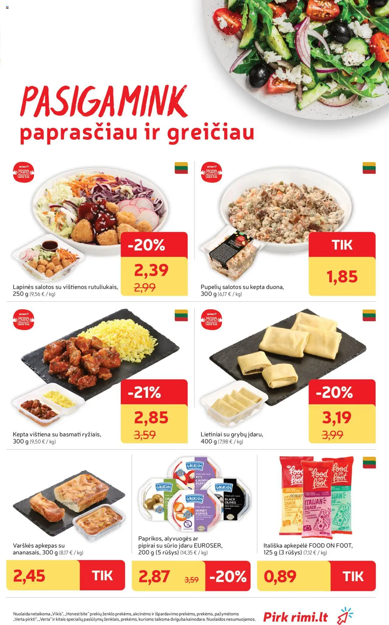 Rimi akcijos nuo 14.10.2025 | Puslapis: 13 | Prekių: Salotos, Vištienos, Vištiena