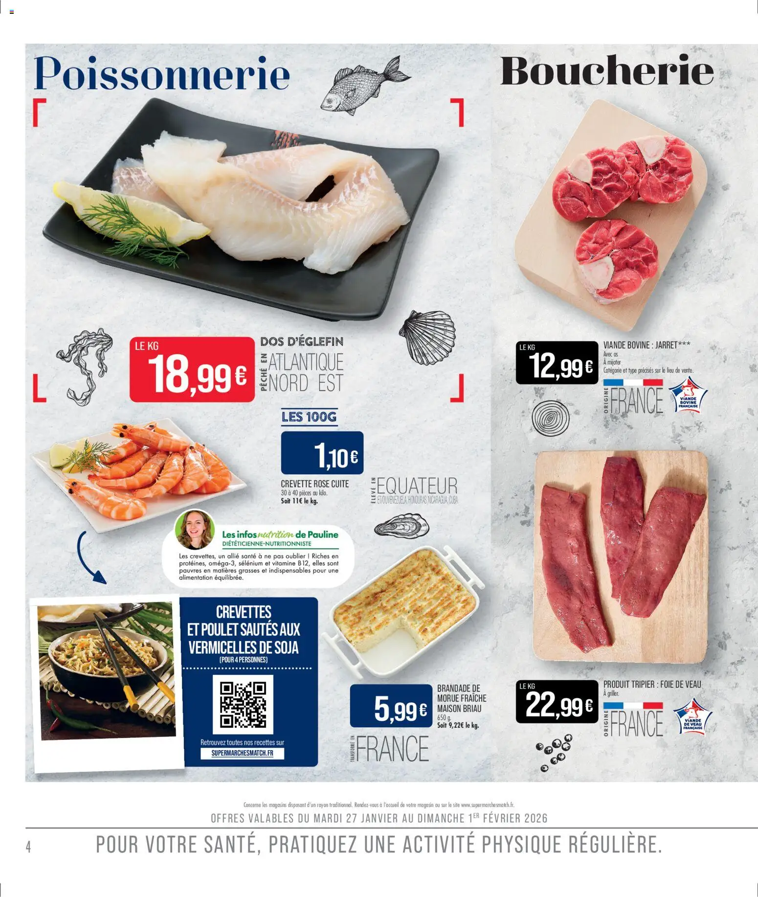 {H1} | Page: 4 | Produits: Poissonnerie, Dos d'églefin, Morue, Foie de veau