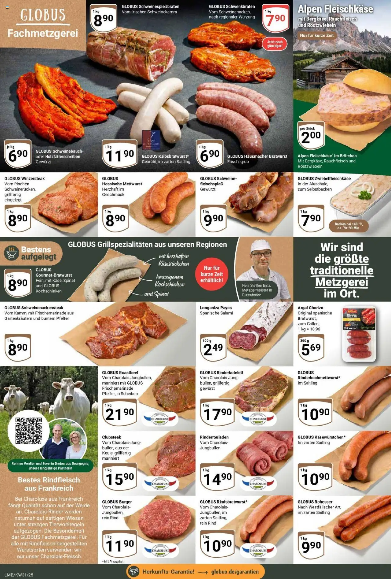 Globus prospekt Limburg	 - gültig ab dem 28.07.2025 | Seite: 12 | Produkte: Bratwurst, Burger, Roastbeef, Pfeffer