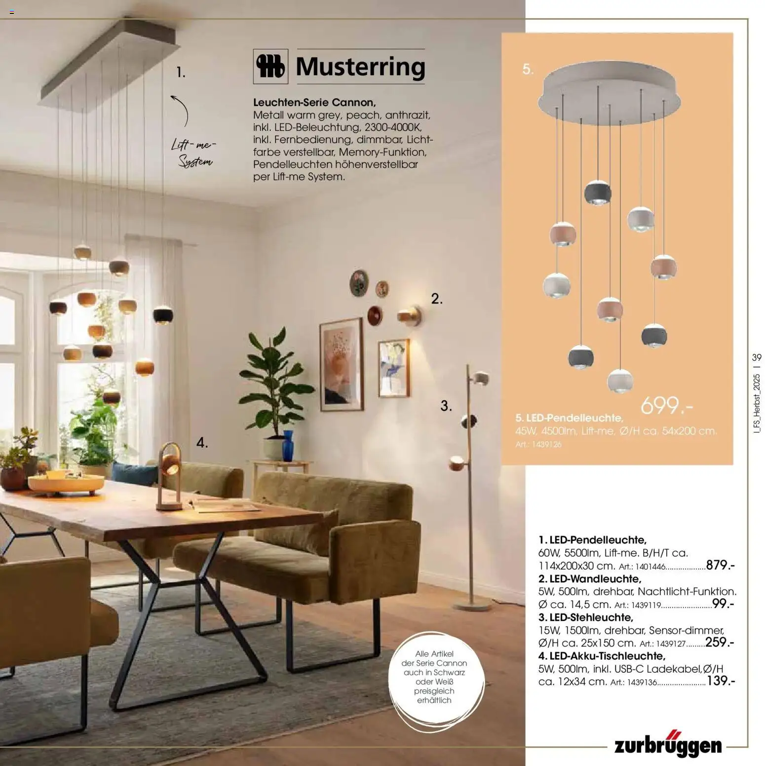 Zurbrüggen - Zurbrüggen: Raum für neue Lieblingsstücke – gültig ab 19.10.2025 | Seite: 39