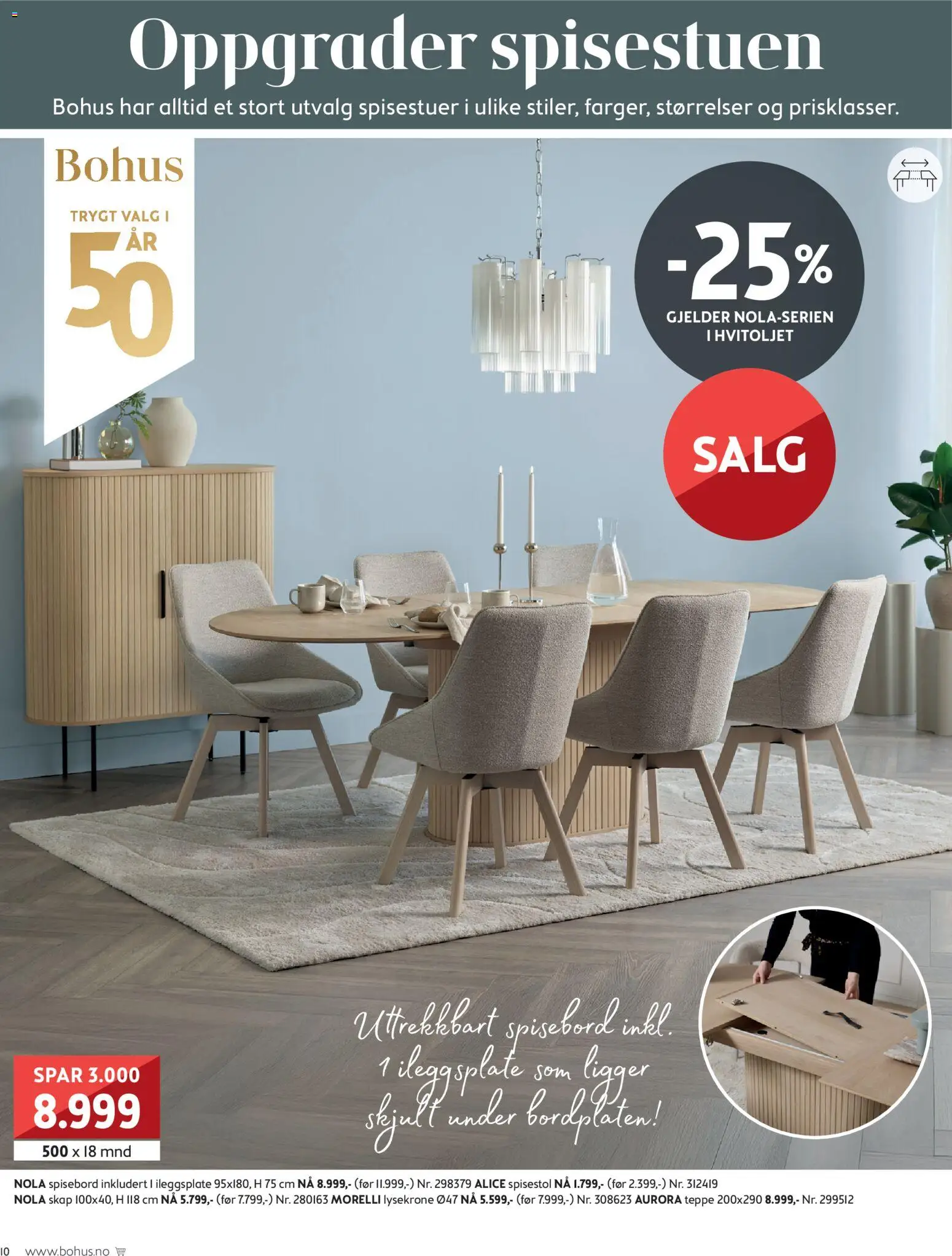 {H1} | Side: 10 | Produkter: Spisebord, Spisestol, Суміш дитяча, Teppe