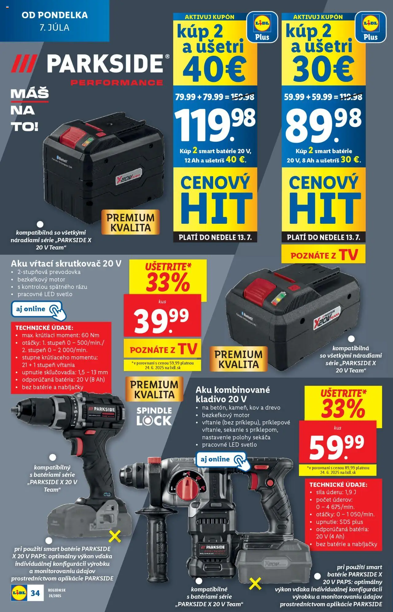 Lidl leták │ platný od 07.07.2025 | Strana: 38 | Produkty: Tv, Svetlo, Skrutkovač, Aku