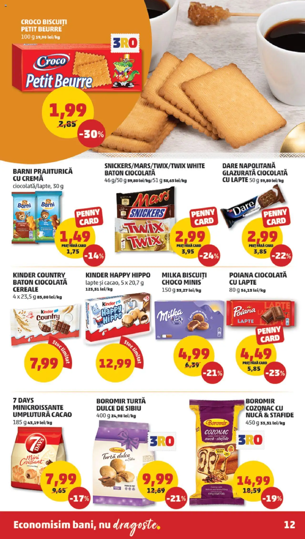 Noul catalog PENNY – valabil de la 08.10.2025 | Pagină: 12 | Produse: Lapte, Cremă, Ciocolată, Stafide