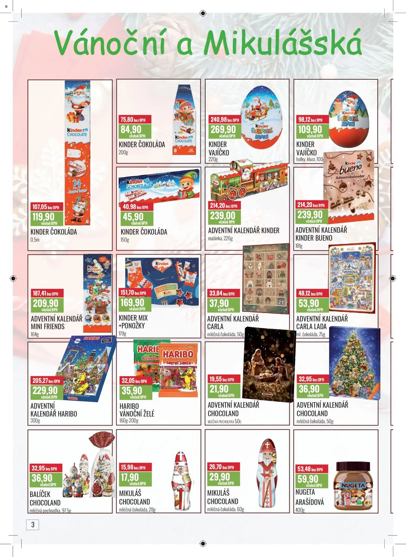 Ratio leták od 01.11.2025 | Strana: 4 | Produkty: Ponožky, Adventní kalendář, Kinder adventní kalendář, Kinder