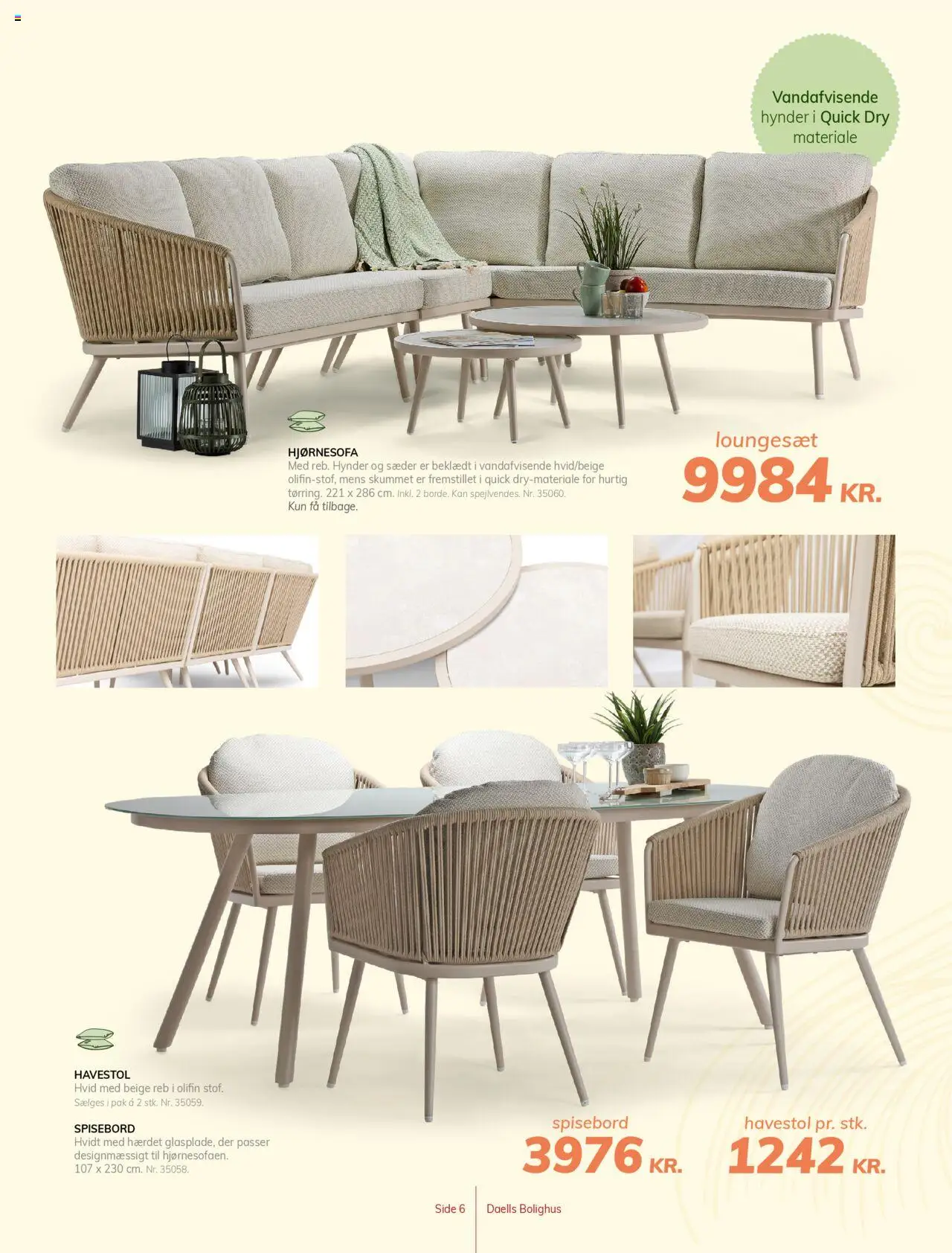 Daells Bolighus tilbudsavis – gyldig fra 26.05.2025 | Side: 6 | Produkter: Hjørnesofa, Loungesæt