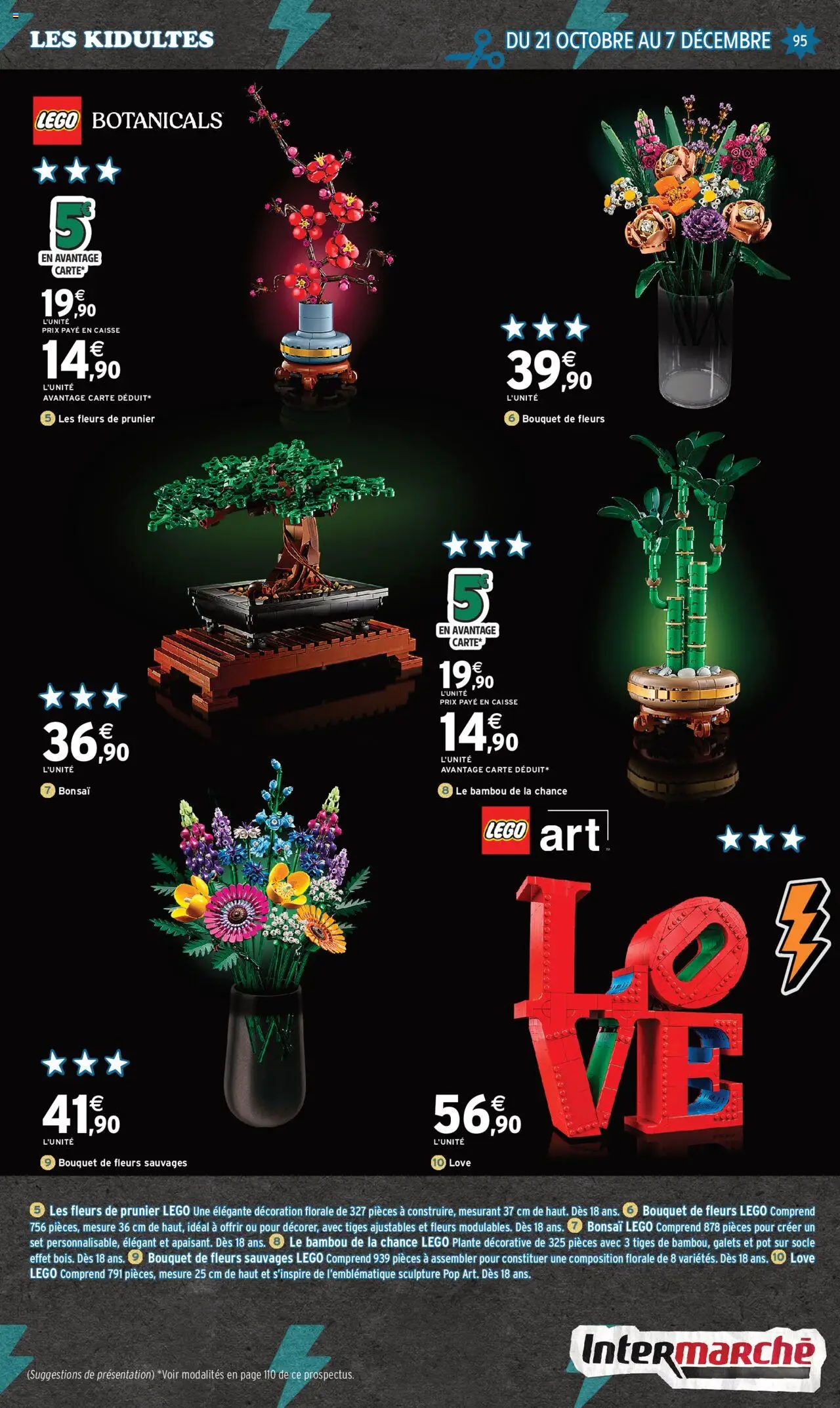 {H1} | Page: 95 | Produits: Légo, Bonsai, Bouquet de fleurs