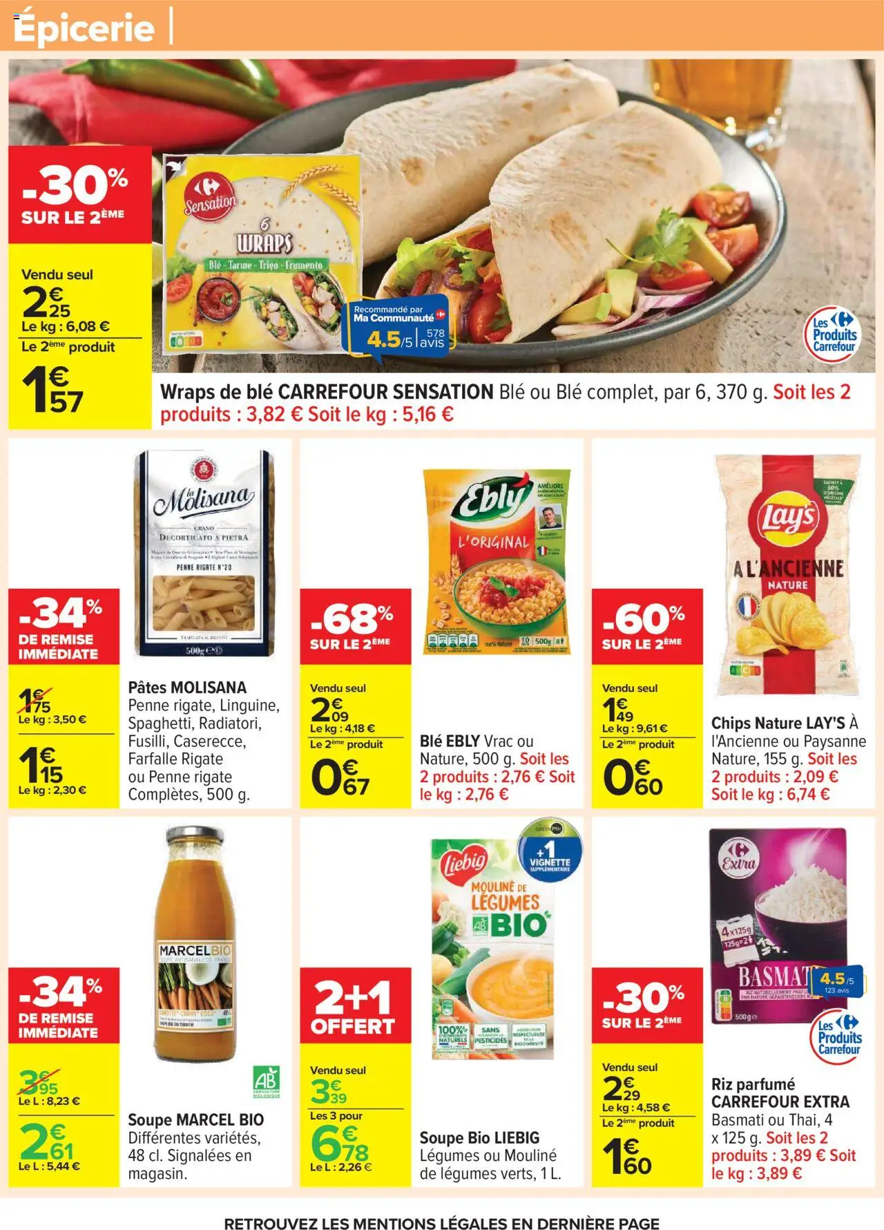{H1} | Page: 34 | Produits: Soupe, Curry, Riz, Chips