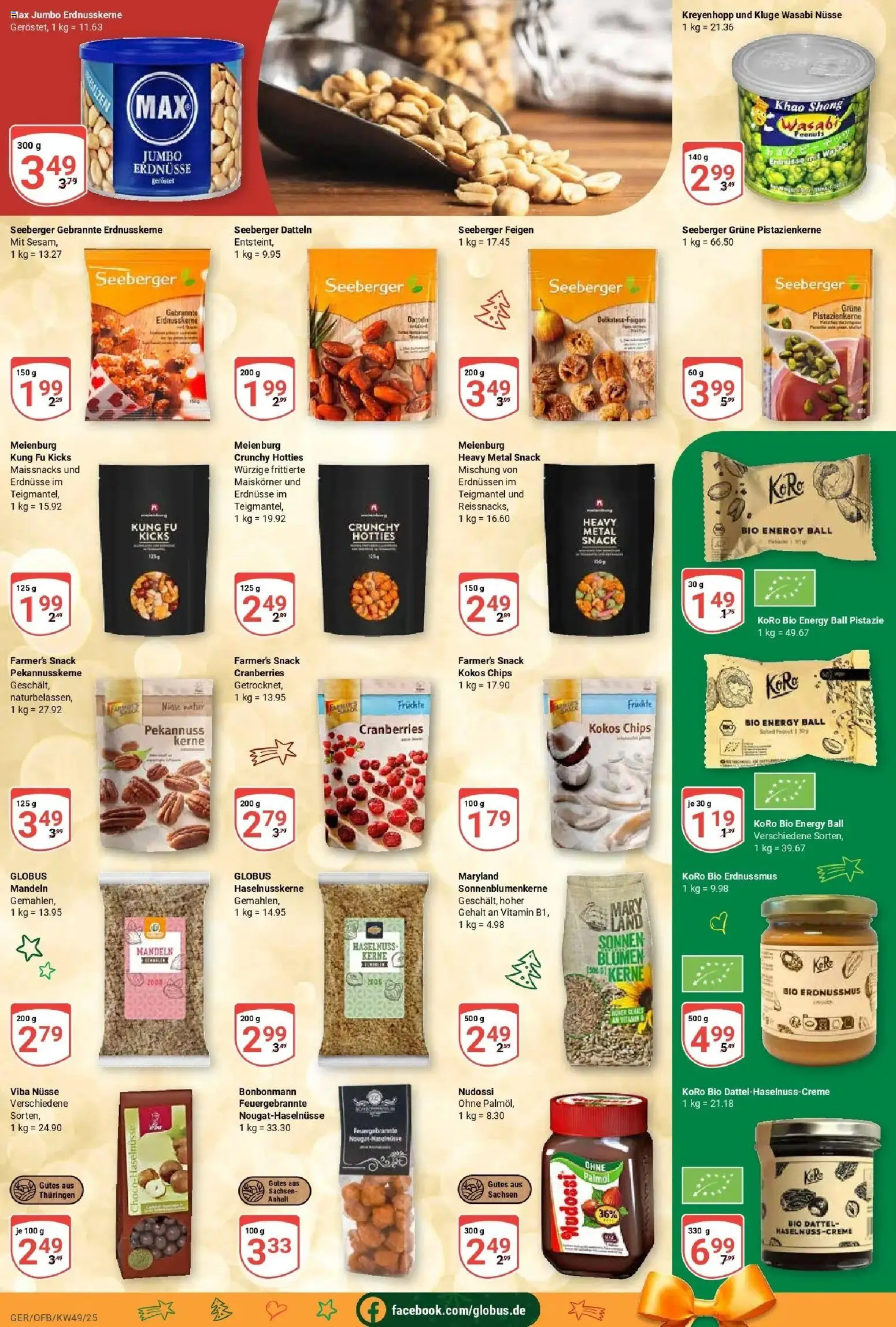 Globus prospekt Gera	 – gültig ab 01.12.2025 | Seite: 20 | Produkte: Erdnüsse, Blumen, Dattel, Chips