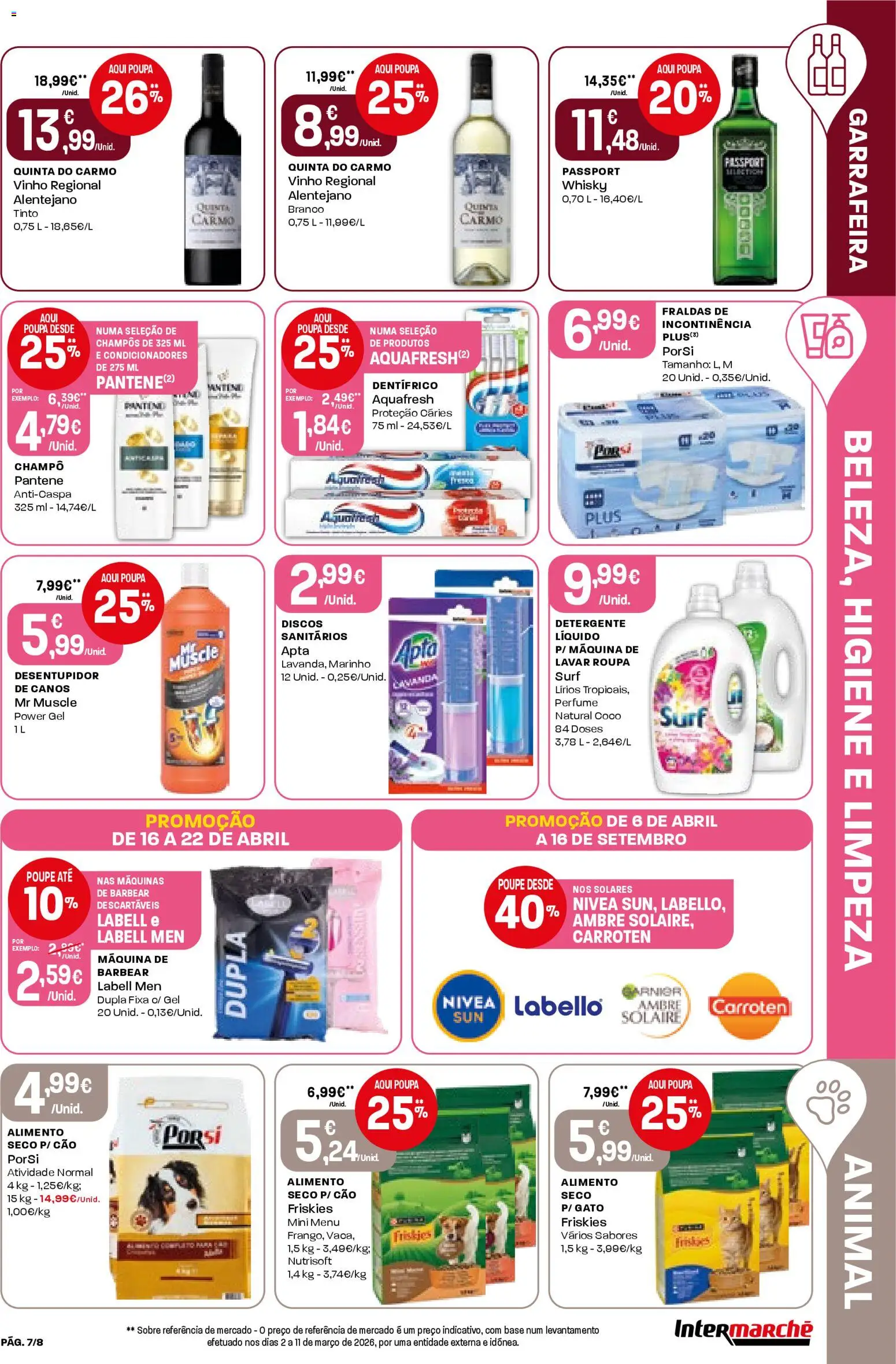 Intermarché Folheto Mini │ válido de 16.04.2026 | Página: 7 | Produtos: Whisky, Fraldas, Perfume, Detergente