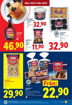 Lidl erbjudanden - Förhandsvisning av reklamblad från butik Lidl aktuell från 20.04.2026 | Sida: 9 | Produkter: Jordnötter, Chips, Äpple, Popcorn