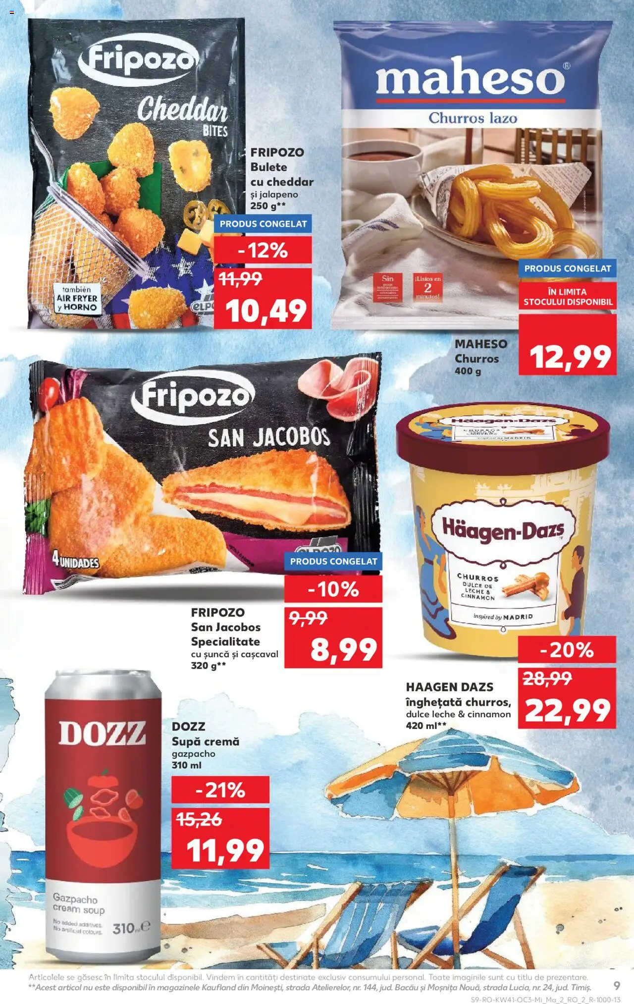 Noul catalog Kaufland – valabil de la 08.10.2025 | Pagină: 9 | Produse: Cașcaval, Cremă, Șuncă, Înghețată